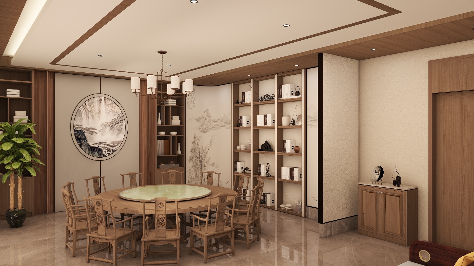 YC袁某人-红军酒店茶室区-装修设计方案