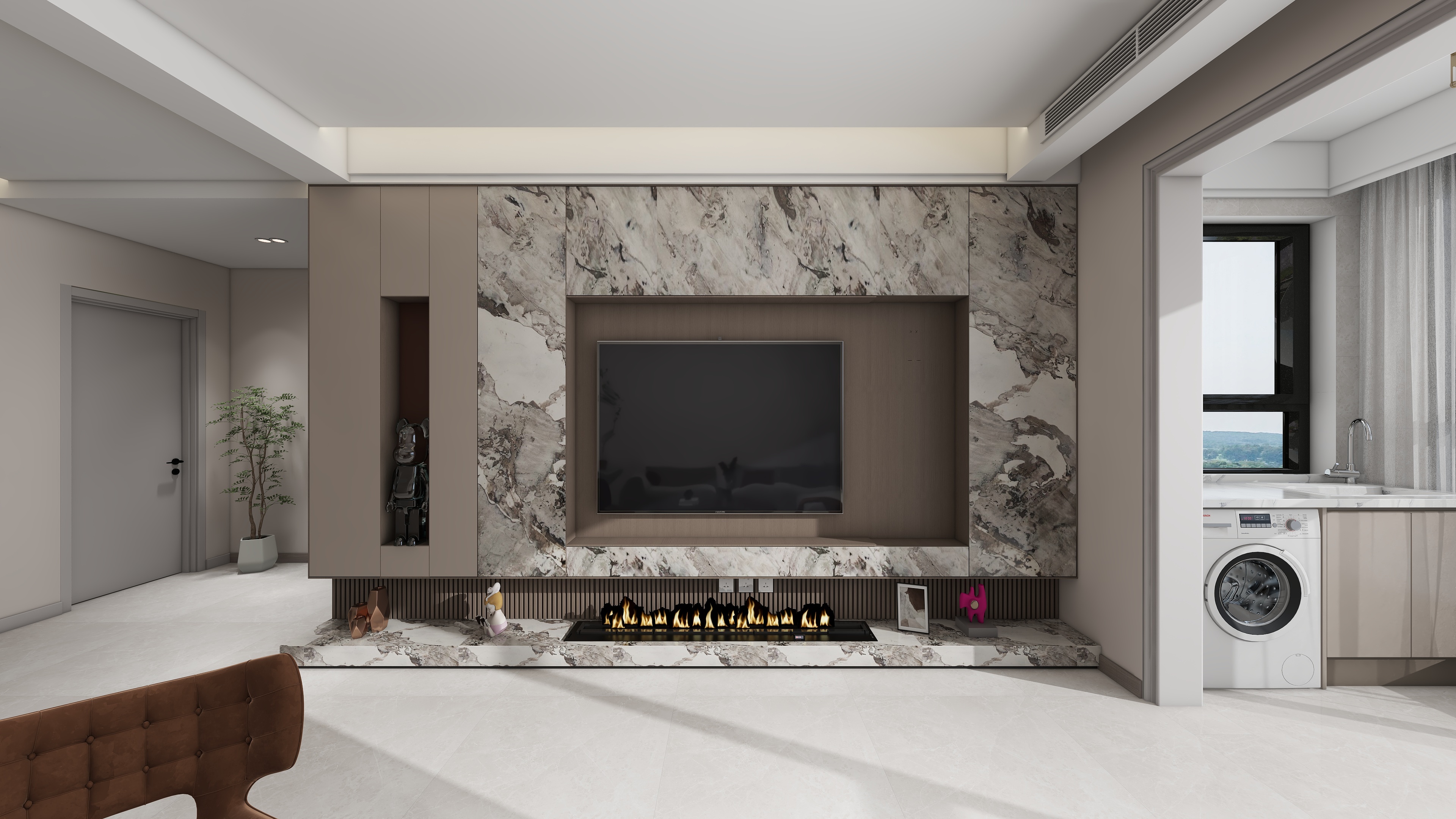 梦越室内设计-月亮湾-轻奢风-两室80㎡-装修设计方案