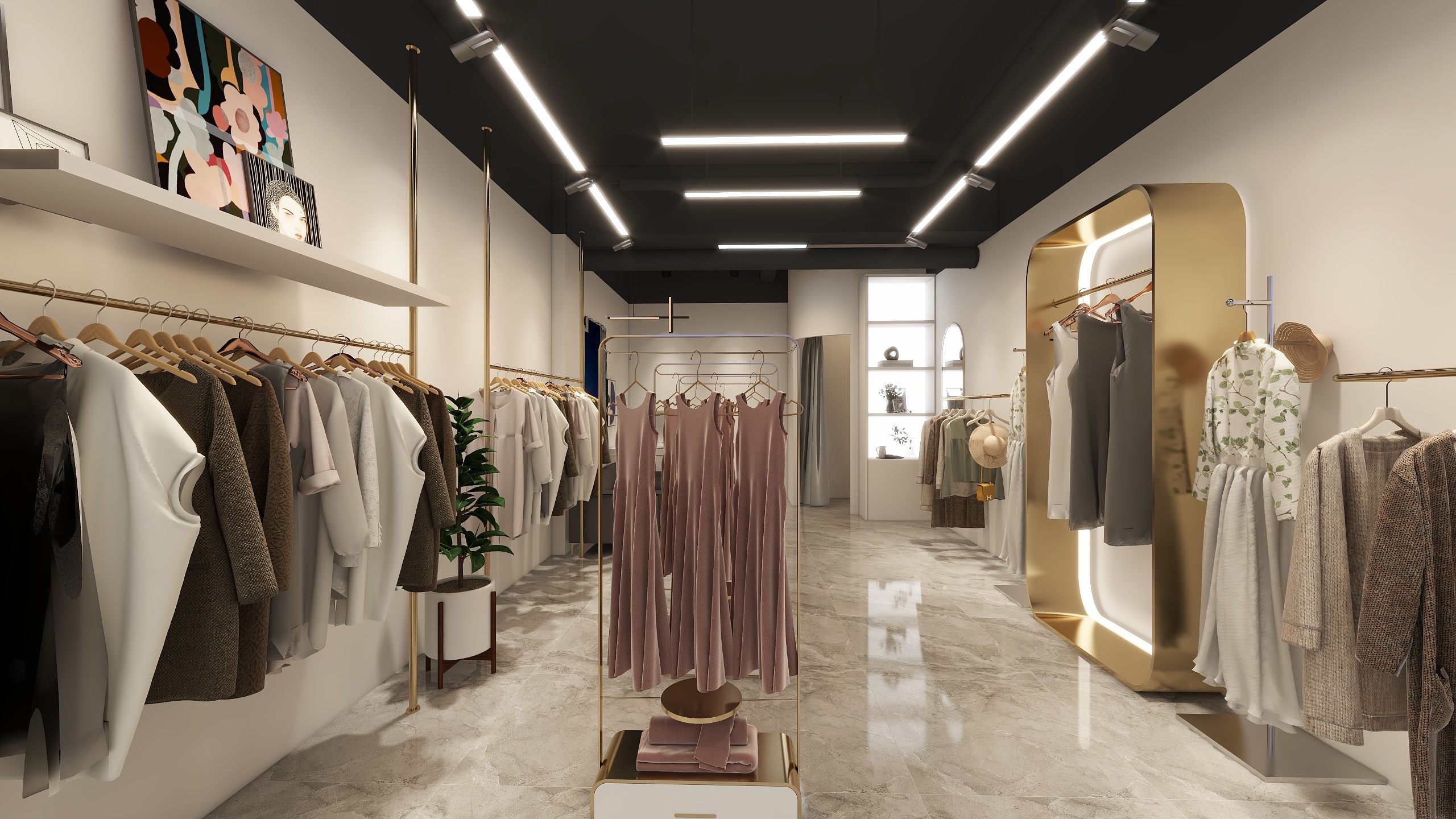 鸿佳室内装饰-华美创意园服装工作室-装修设计方案