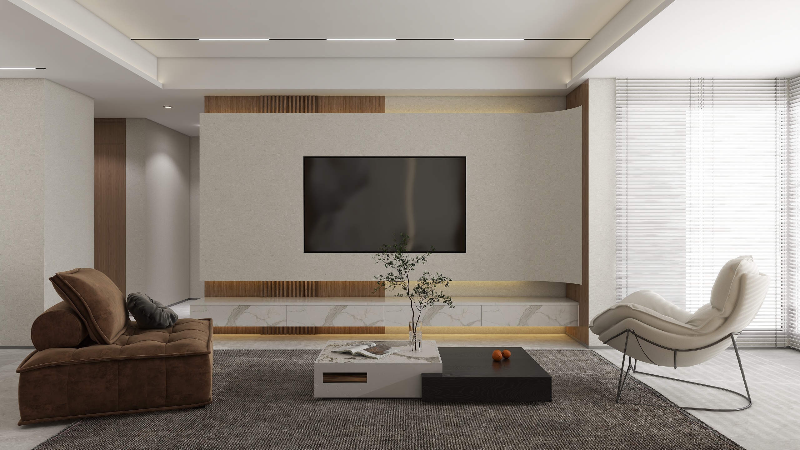 全案设计师胡一-保利云上123m²4室装修效果图