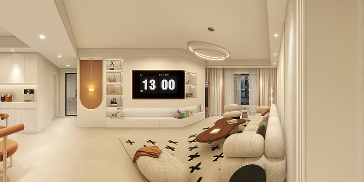 潇湘之之-建业公园里11#503奶油风-副本-装修设计方案