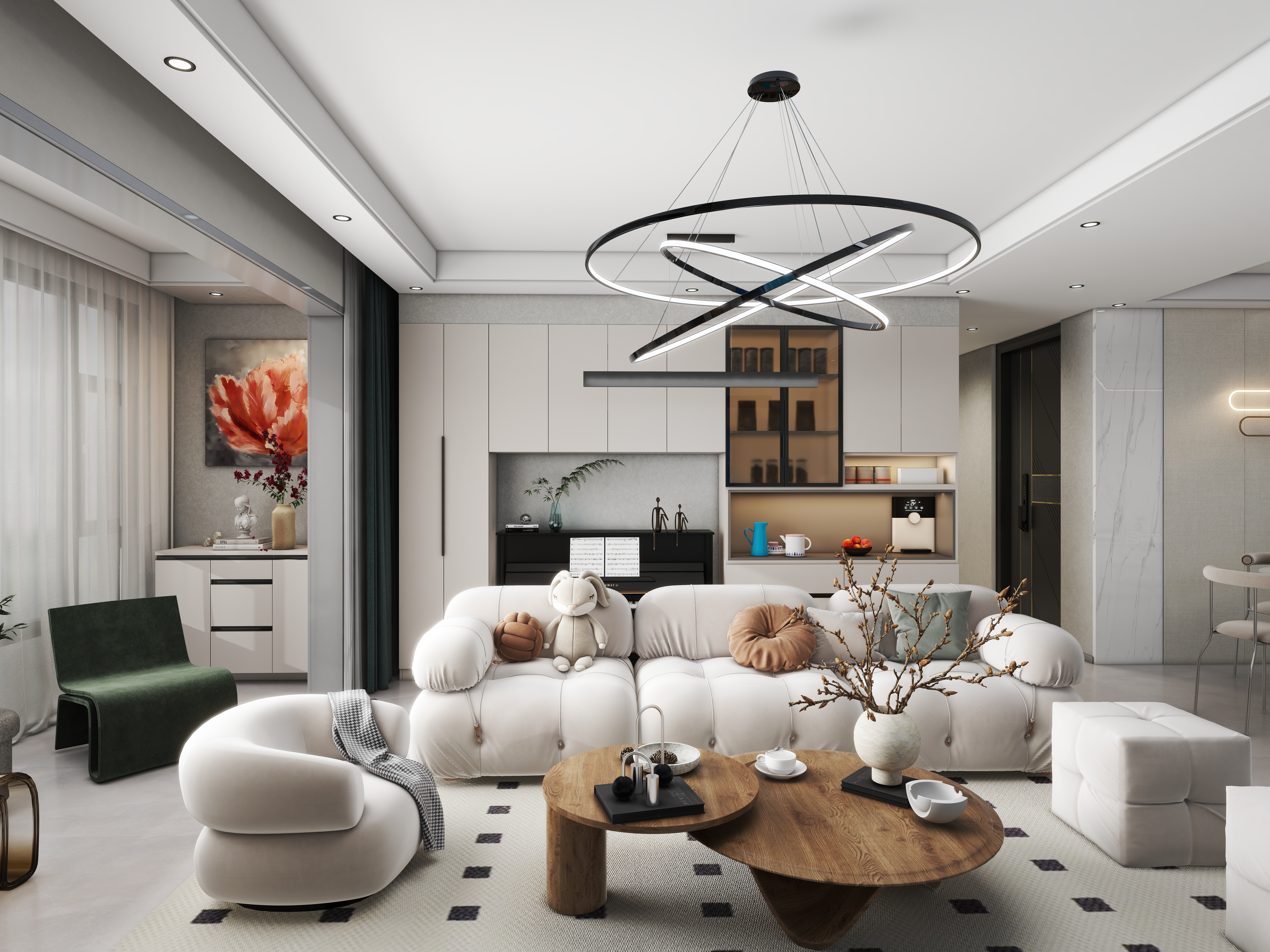 尊霸装饰-123㎡3室-装修设计方案