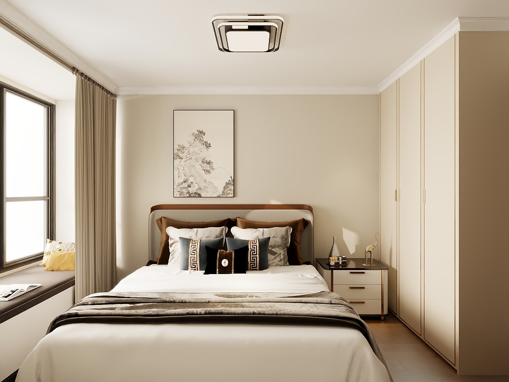 设计师naive-滨江书苑新中式-装修设计方案