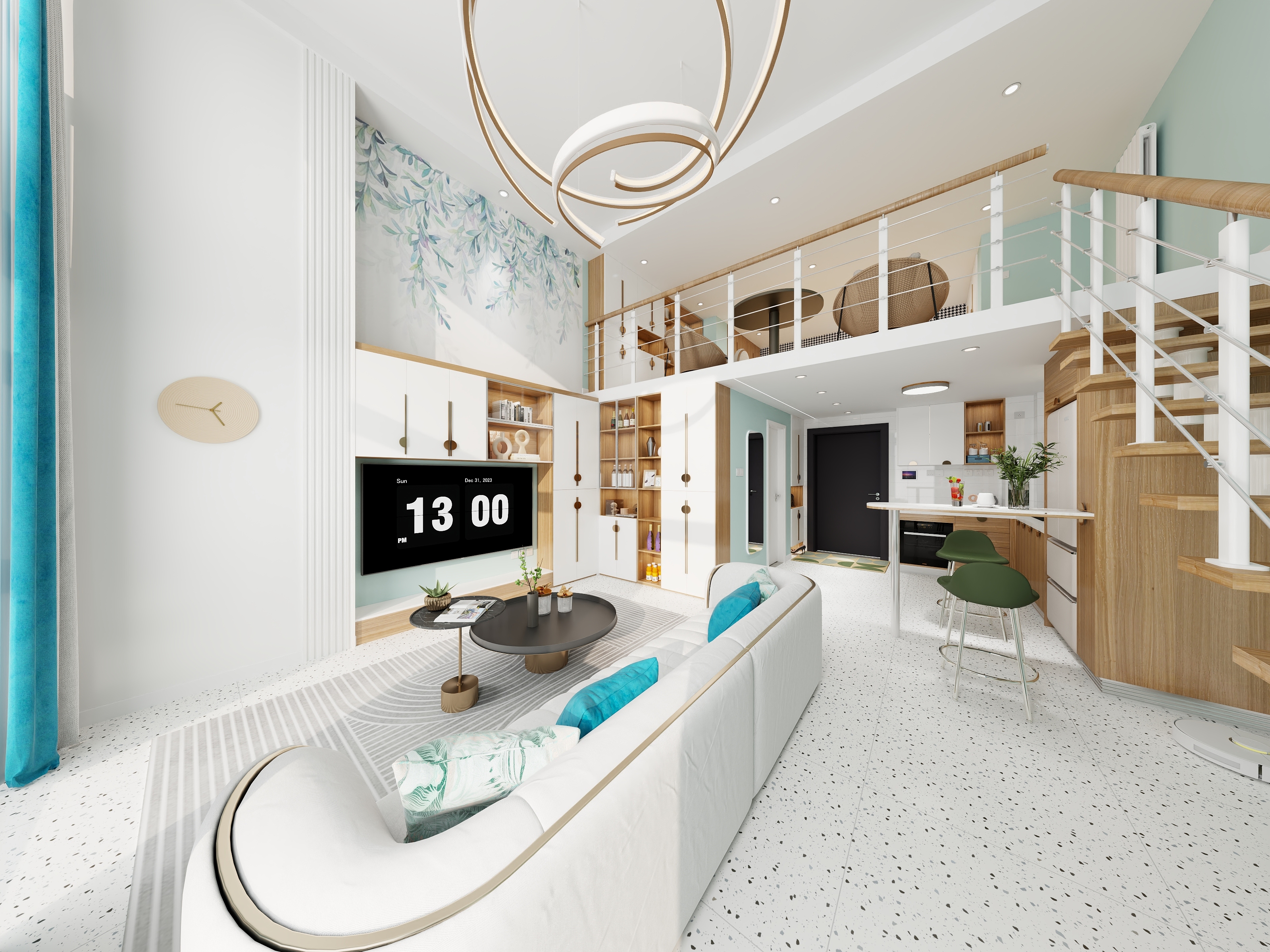 陈晓琛-碧柳如茵~LOFT公寓1卫1厨1阳-装修设计方案