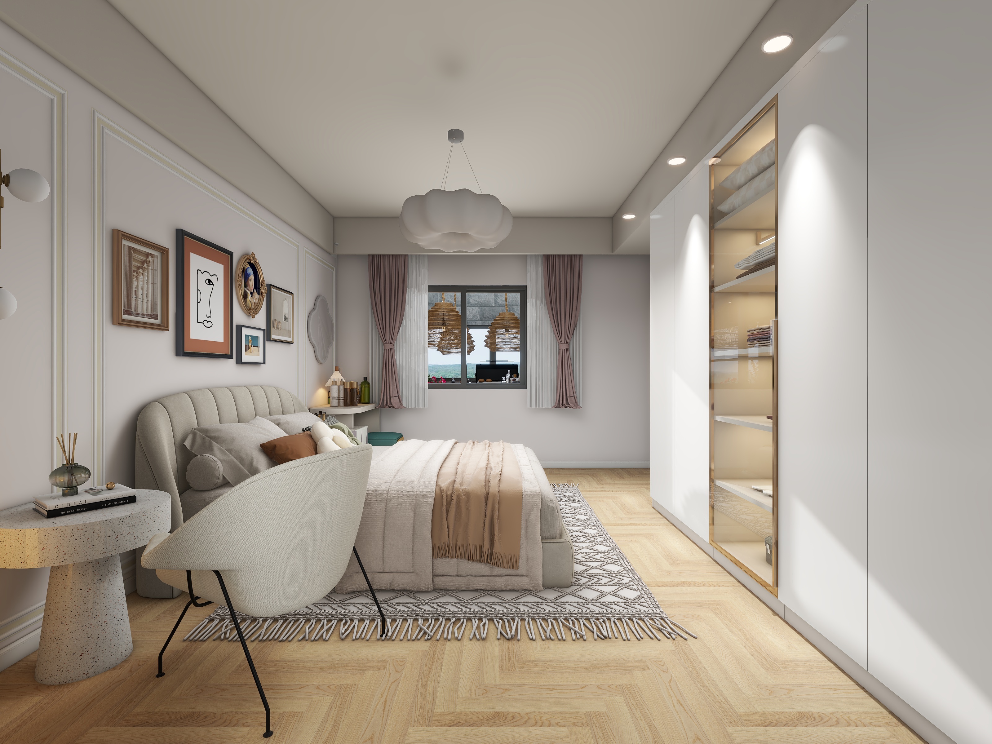 致娴小筑-142别墅现代奶油风装修效果图