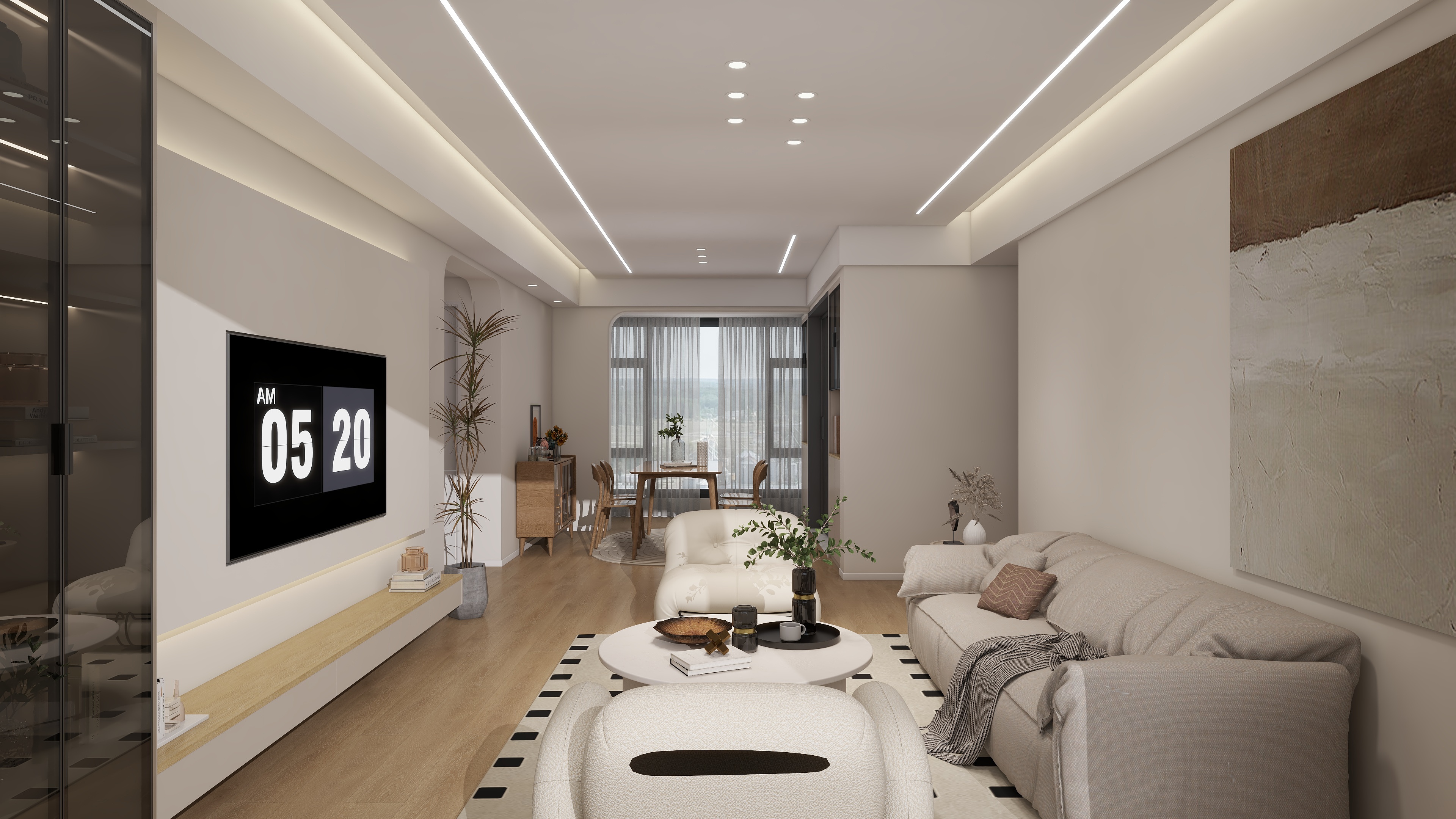 石门德维尔建筑-原木奶油风-装修设计方案