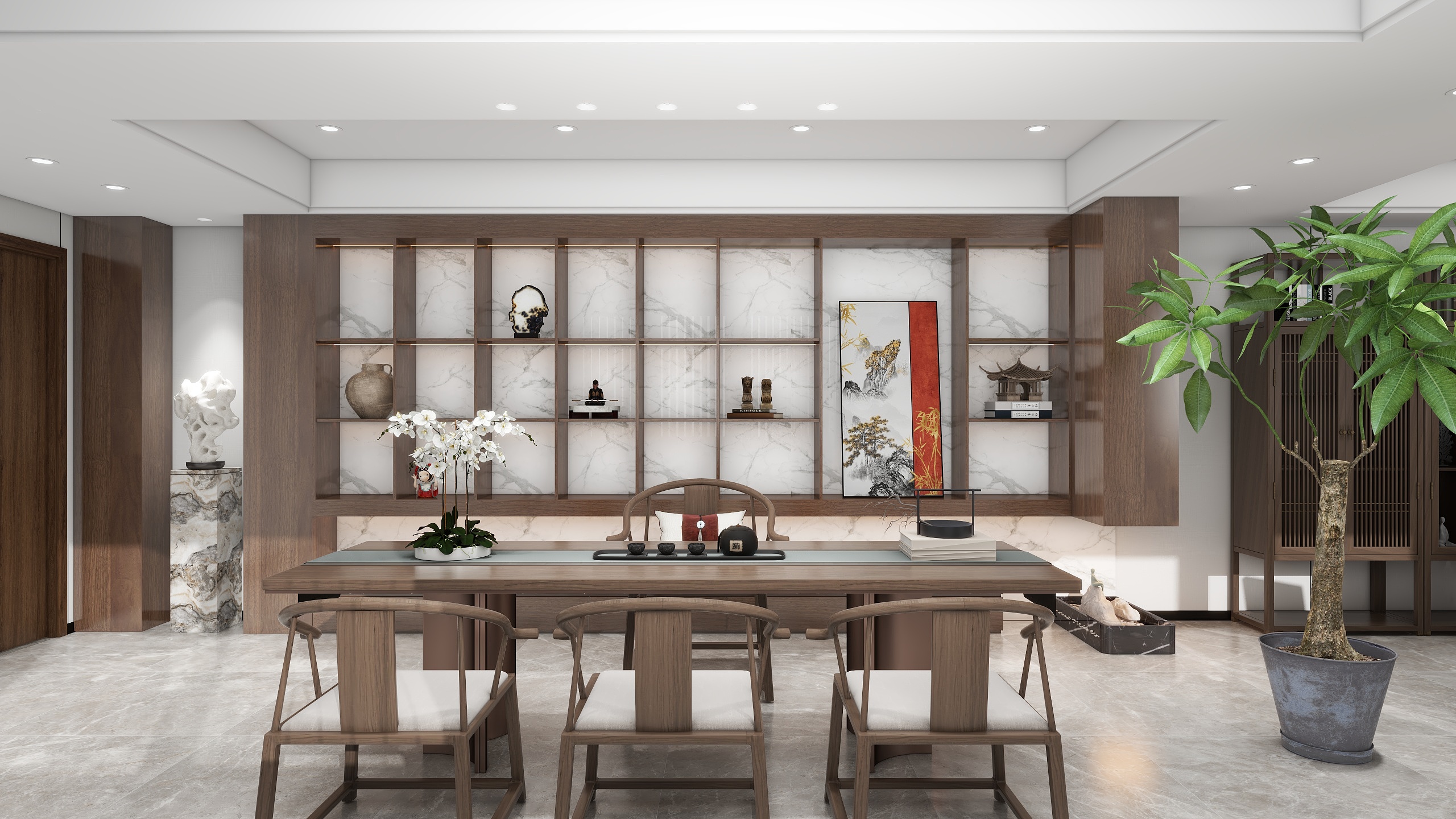 尚宸全案设计徐文达-灏天总经理办公室-装修设计方案