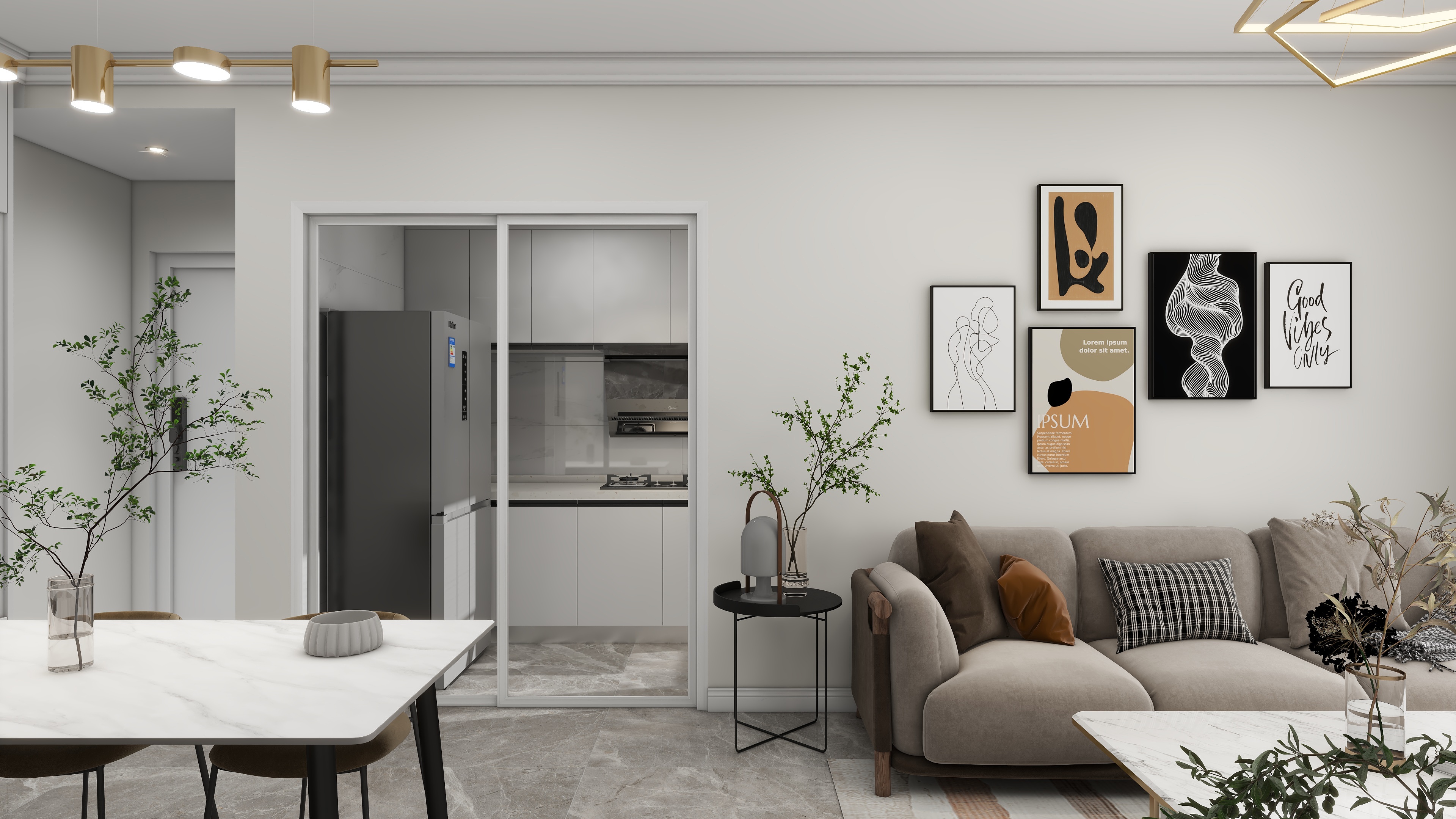 上海华锋国际设计工作室李锋-现代简约年轻两居室-装修设计方案