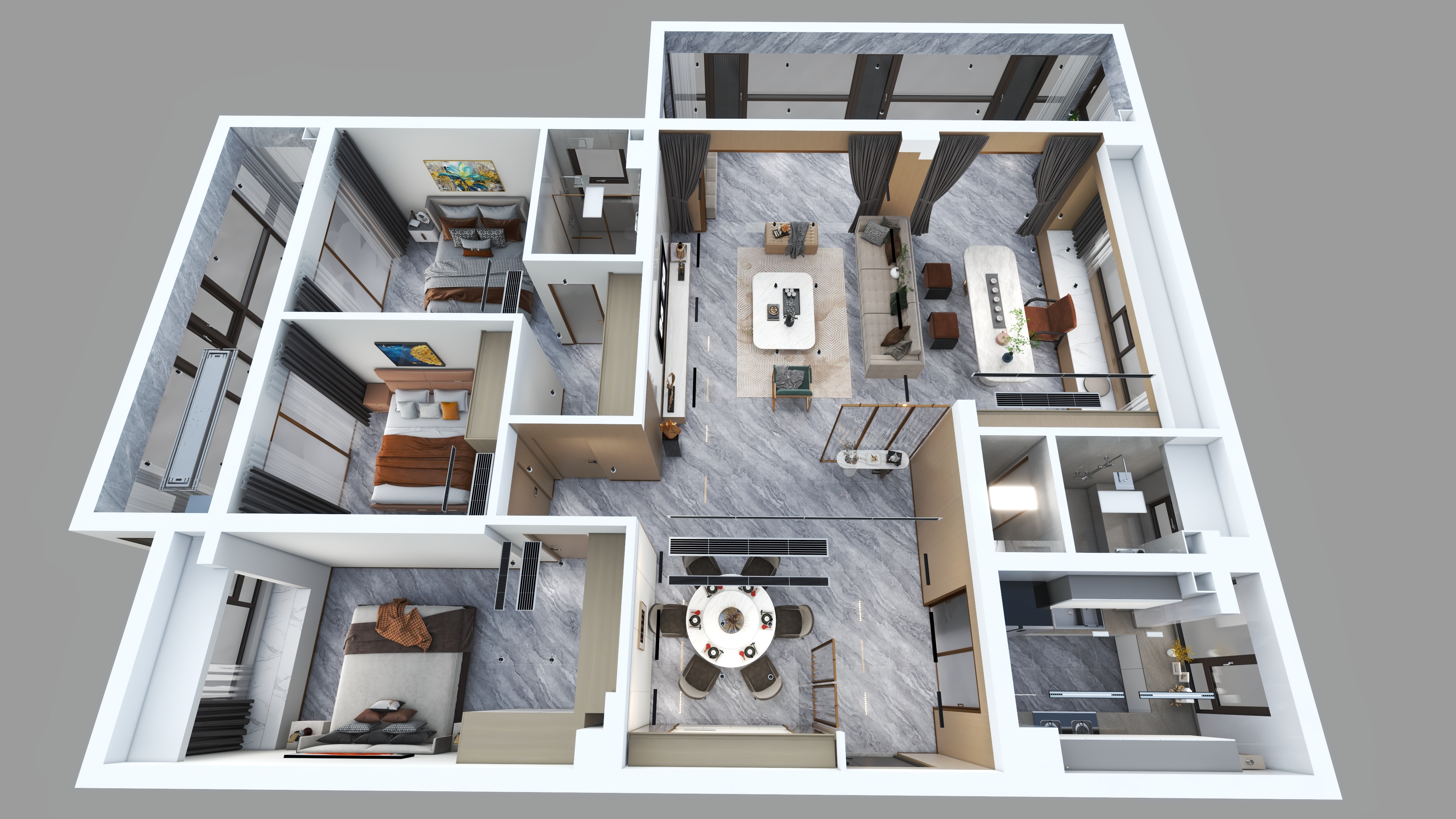 佳汇装饰工程有限公司-花漾美郡3-1001-最终方案-副本00-装修设计方案