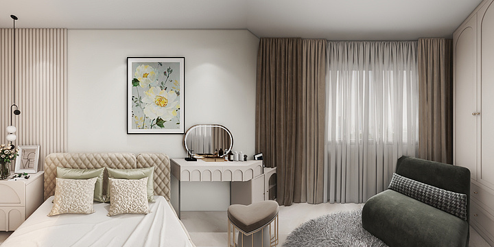 品质全案设计-九华山小区-奶油风-装修设计方案