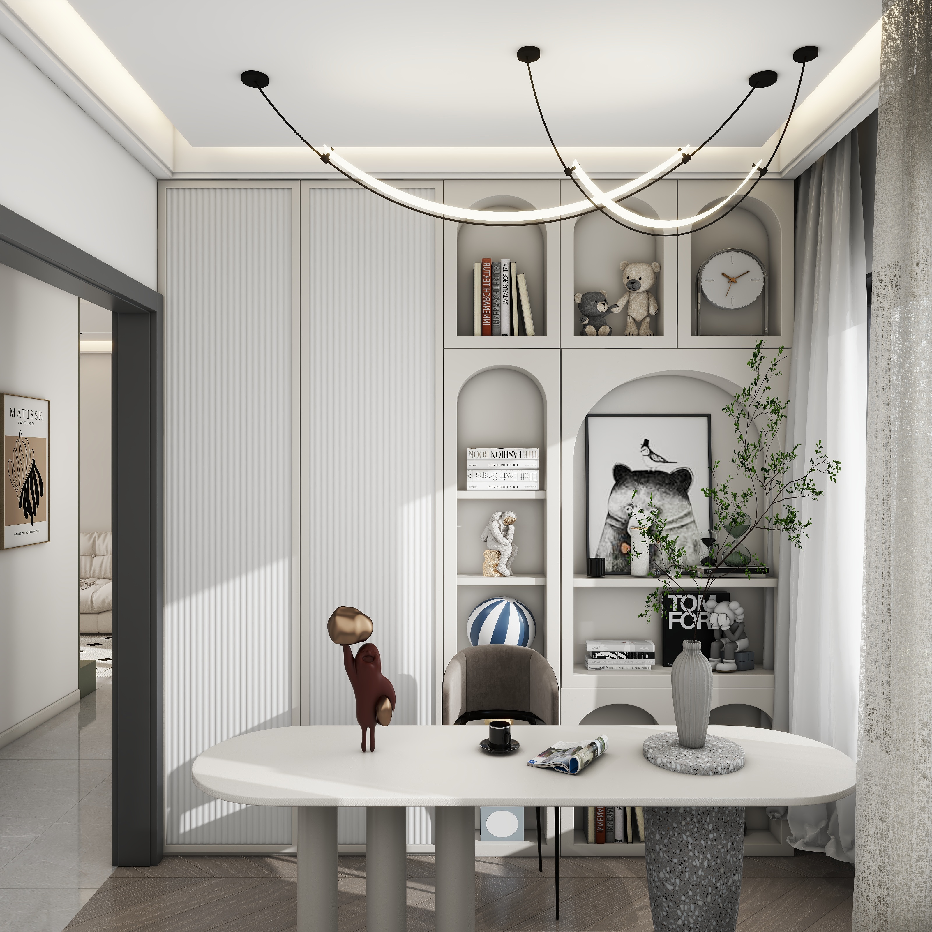 阿冯設計師-海德公园81㎡3室装修效果图