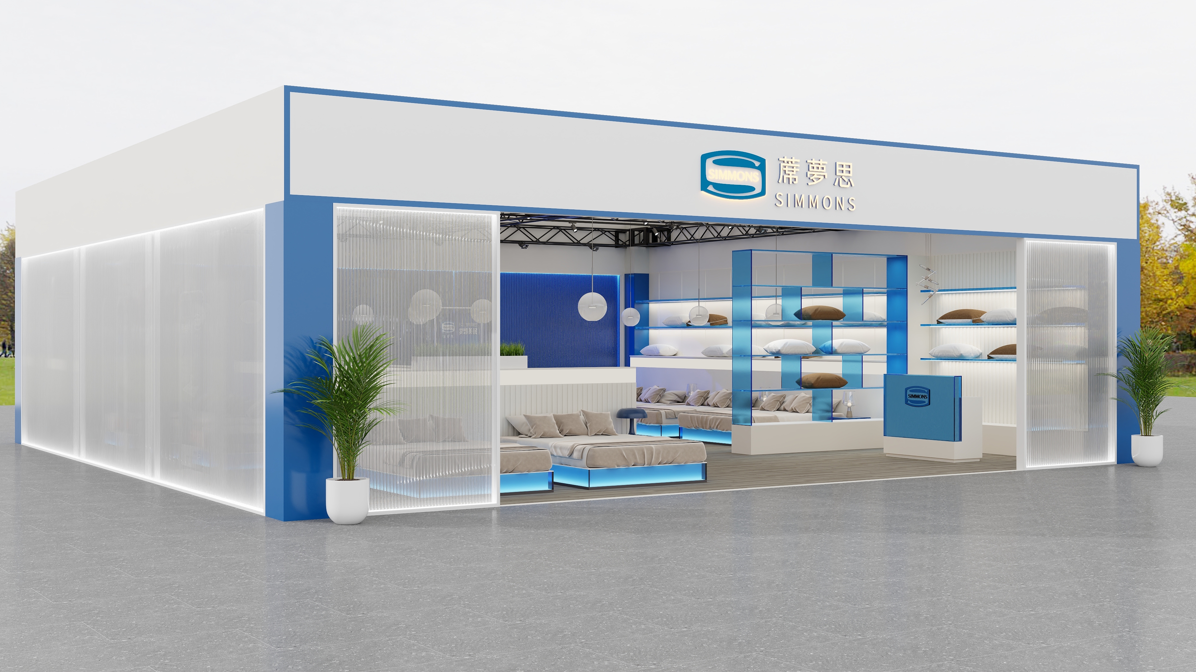 设计师晓风-席梦思展台方案-E2-装修设计方案