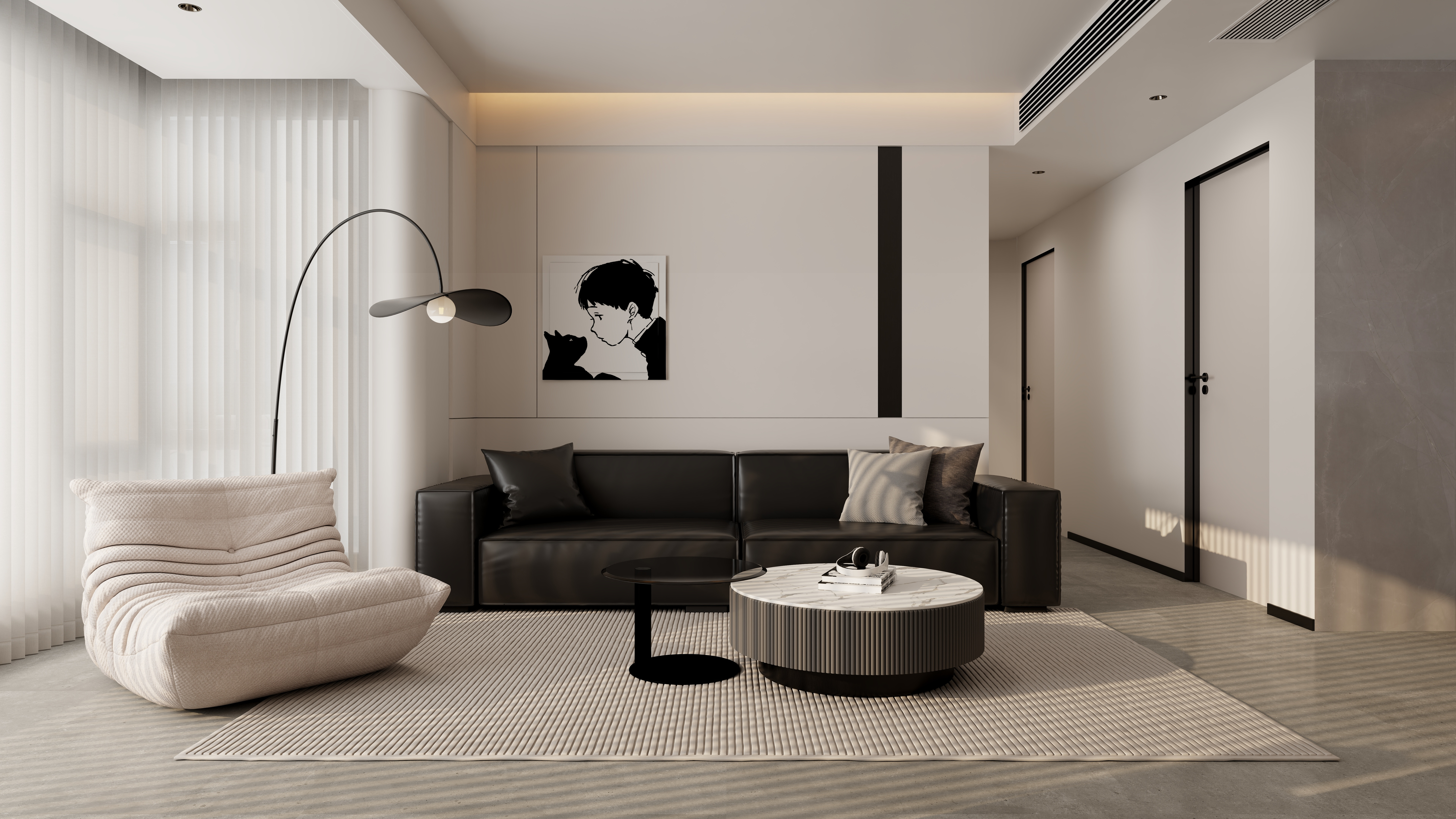 绘图员小李-鼎仁天越110-现代黑白-装修设计方案