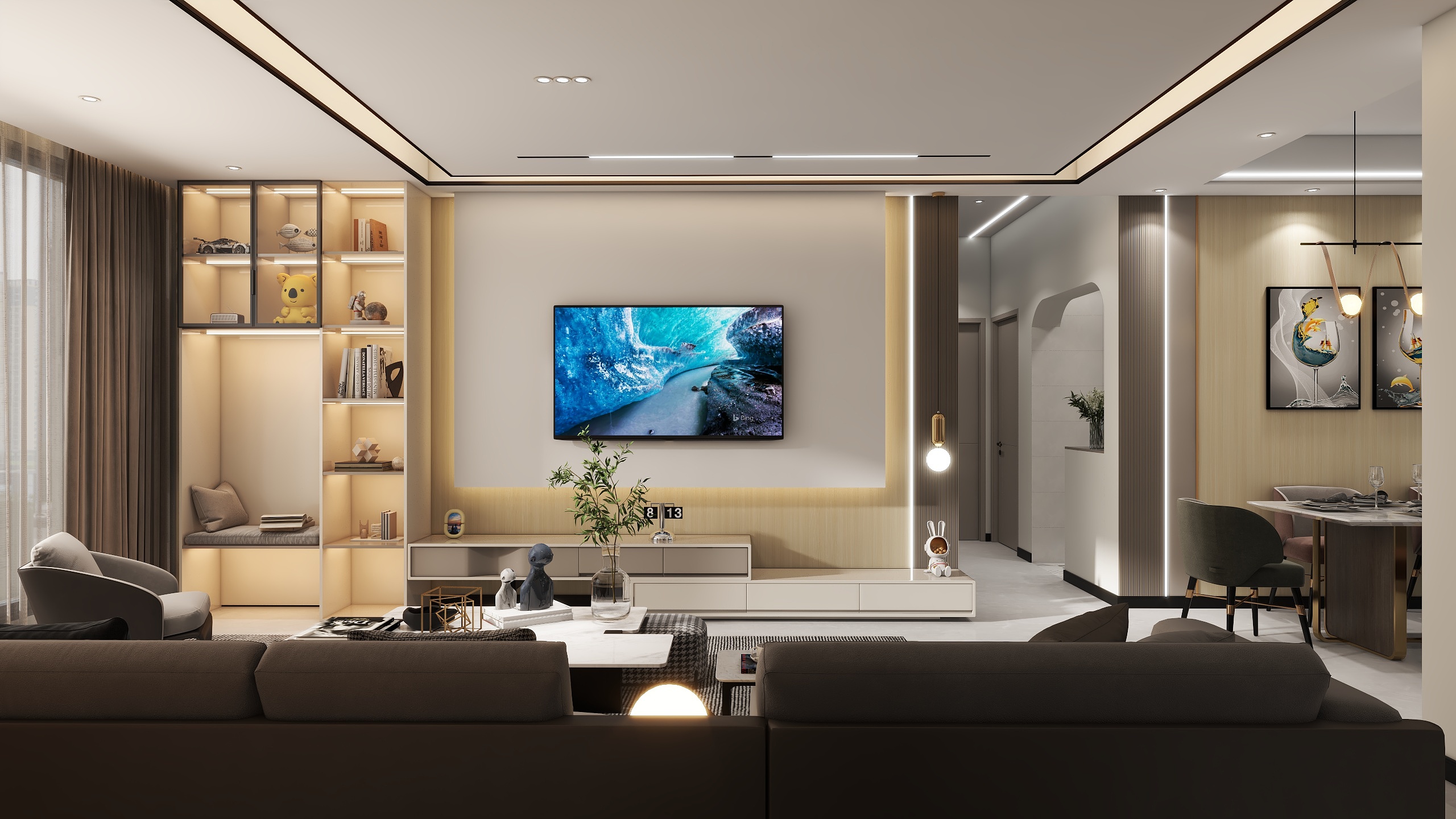 创远广告装饰工程有限公司-广西金尊府128平3室-装修设计方案