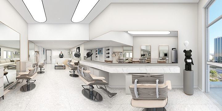 龚行一室内设计-理发店 — 杰森秀-装修设计方案