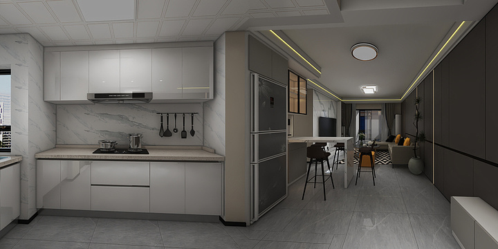 满庭芳华-中和居A4户型95平方-装修设计方案