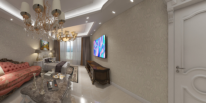 河南鲁班刘宁-洛阳远见水岸欧式别墅装修二层-装修设计方案