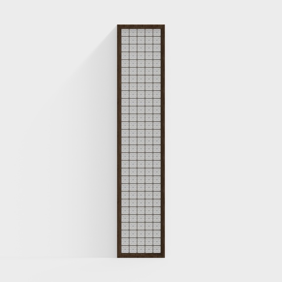 Chinese Partition 3D Model in Black