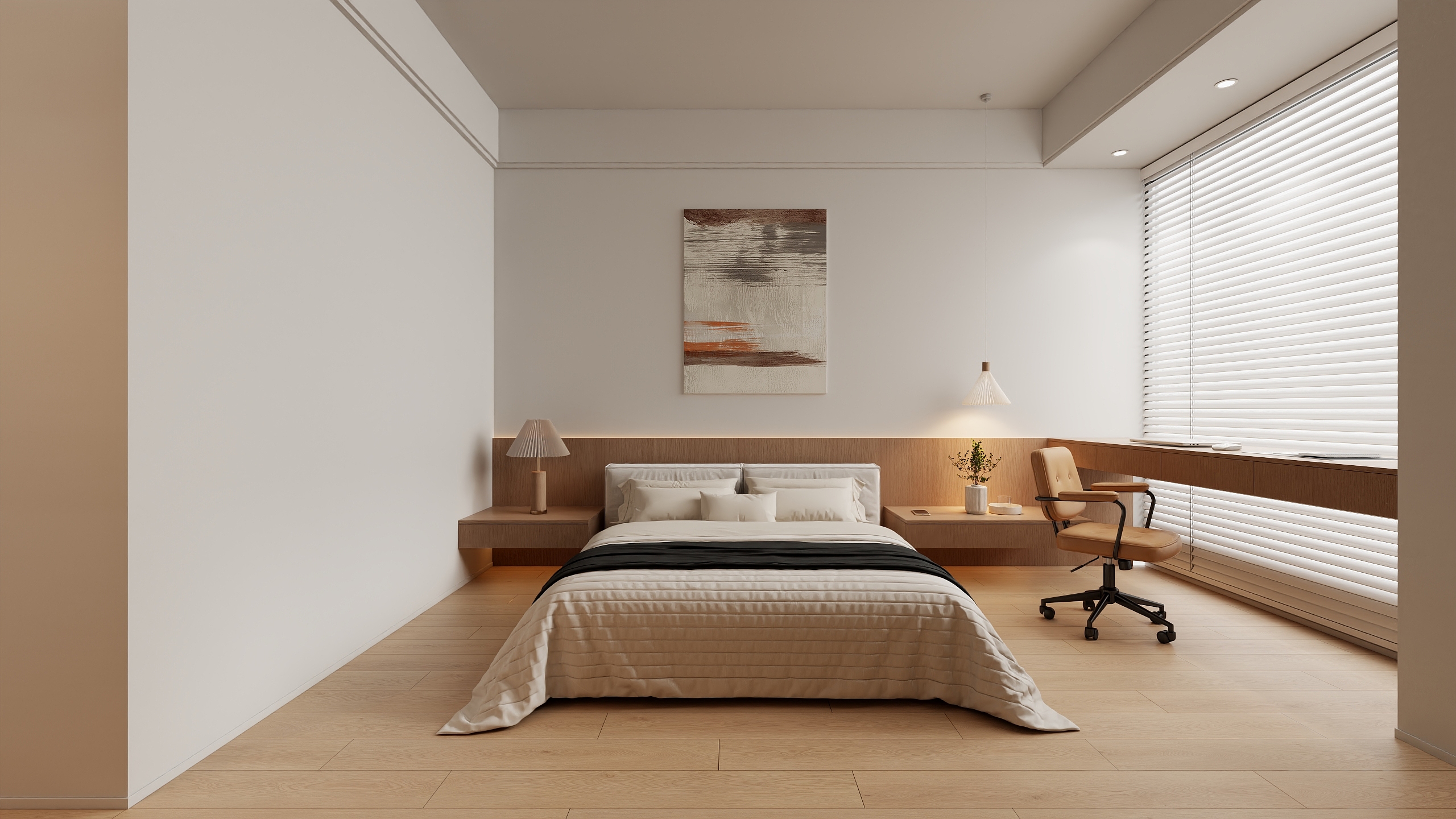 TQ_Design-极简原木卧室-装修设计方案