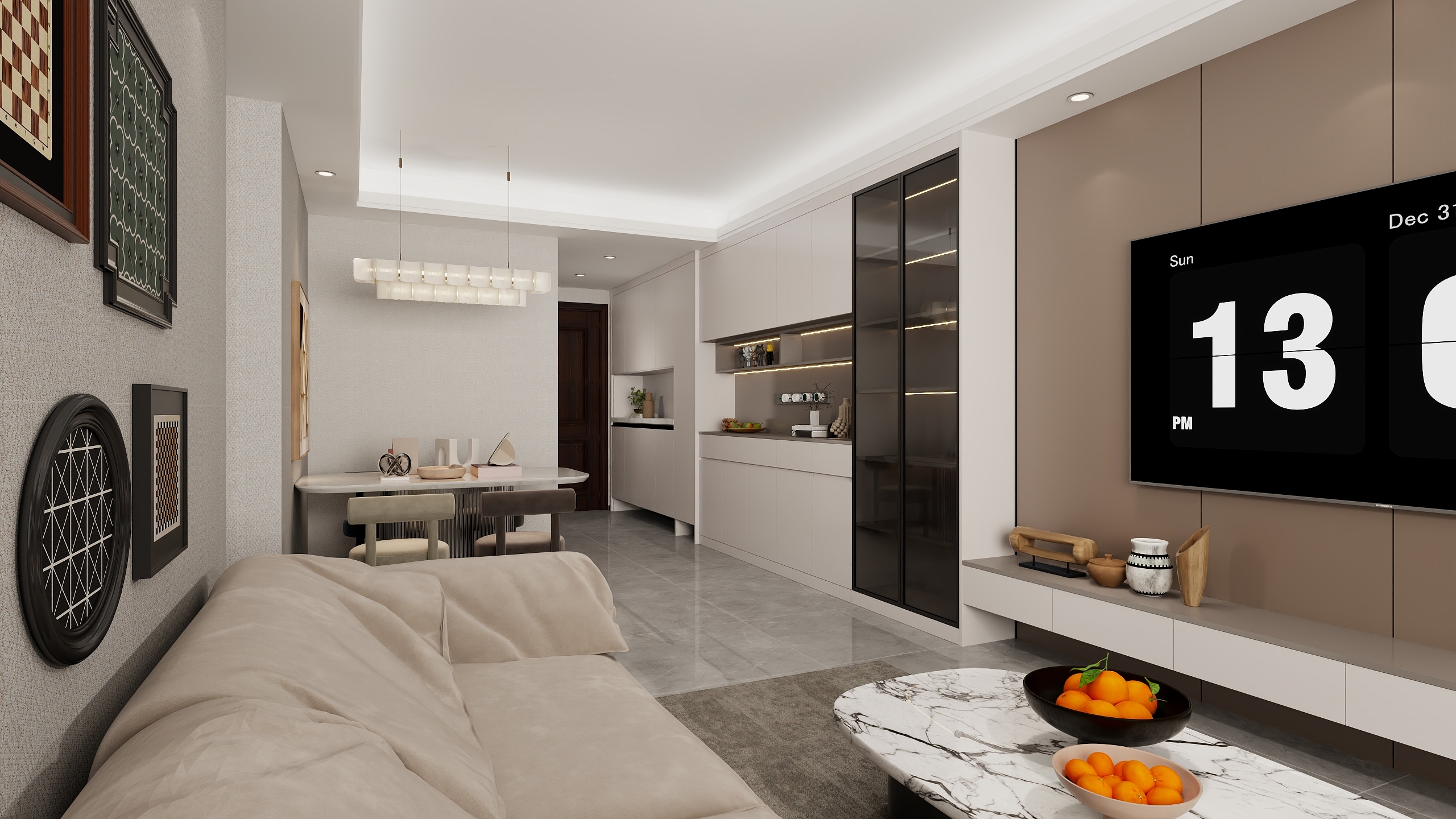 泽成LZC-现代简约90㎡3室-装修设计方案