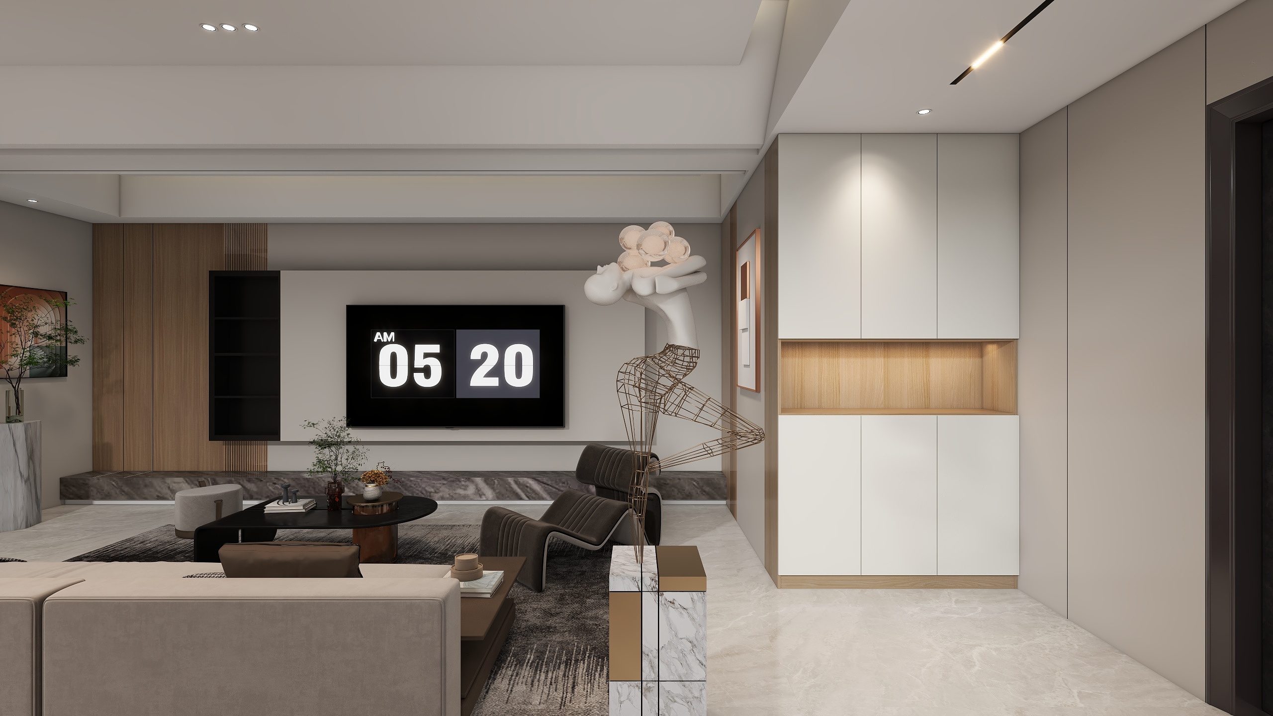 云南卓巧装饰-海东俊园1楼修改-装修设计方案