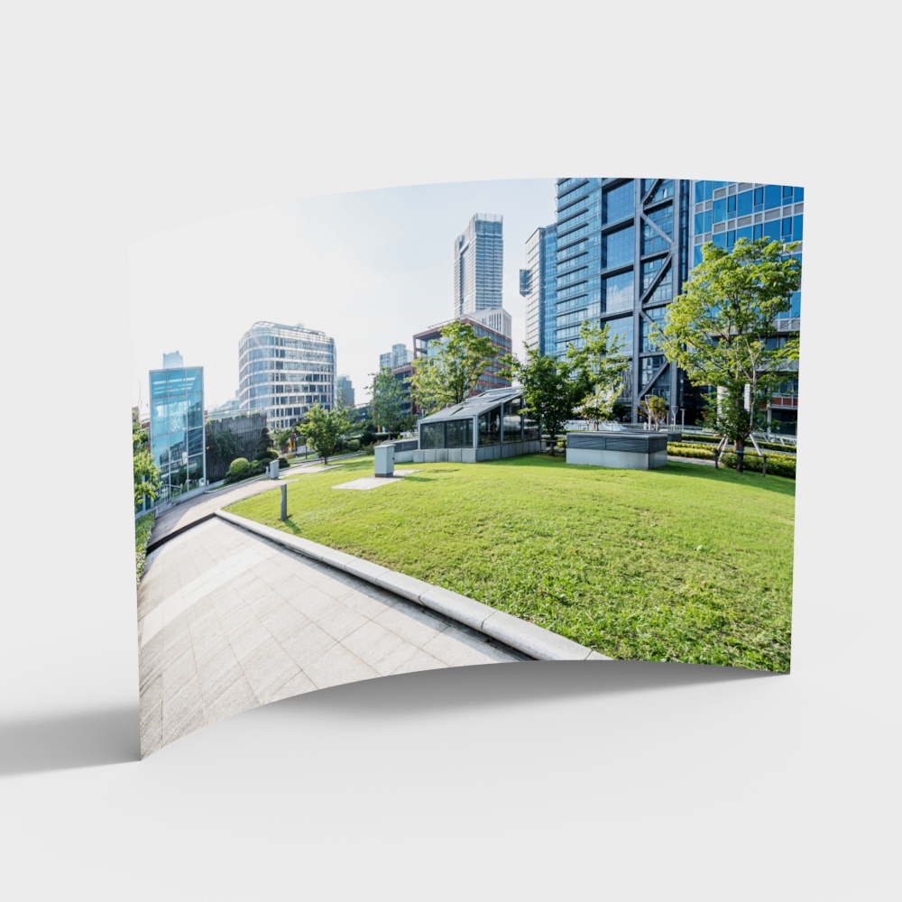 白天小区外景3D模型