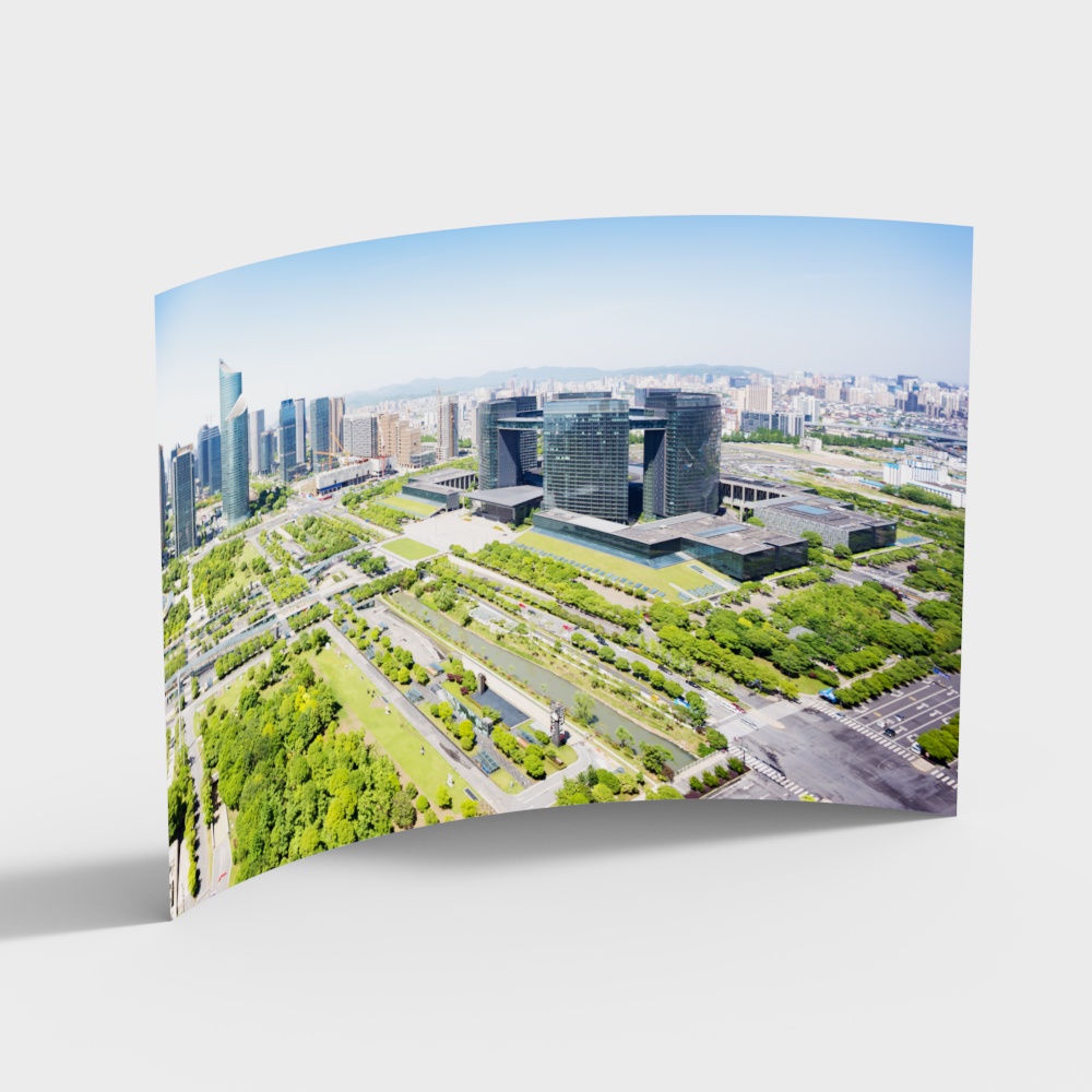白天城市外景3D模型