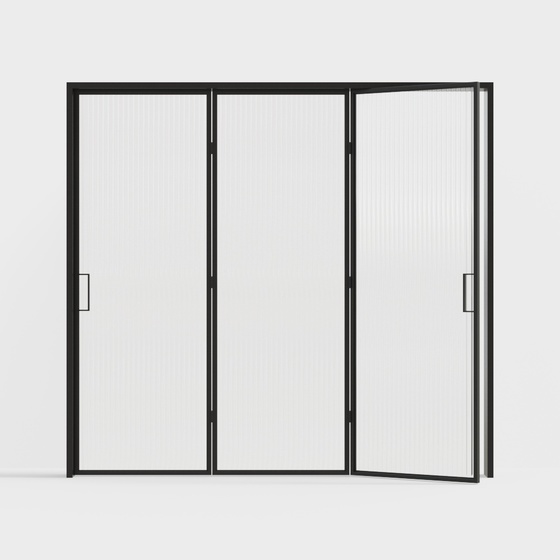 Modern glass folding door