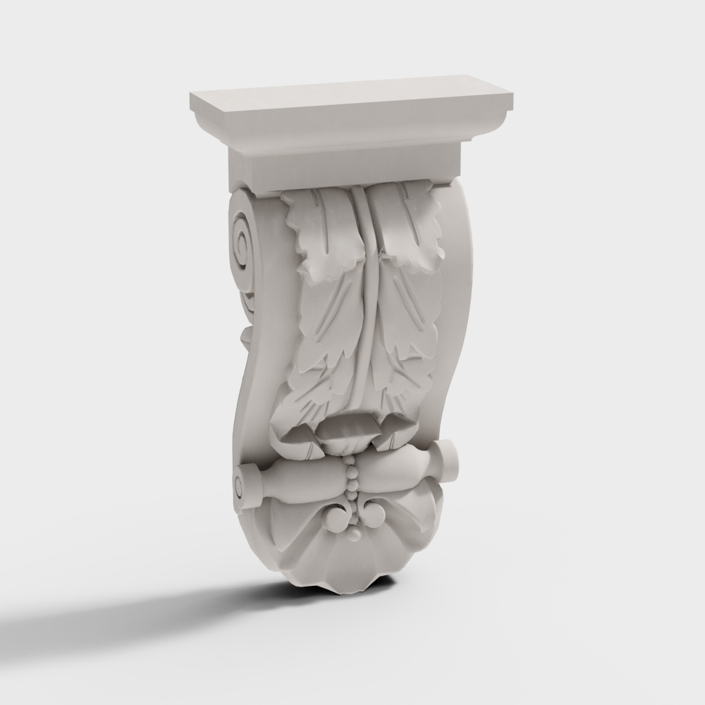 简欧罗马柱头3D模型