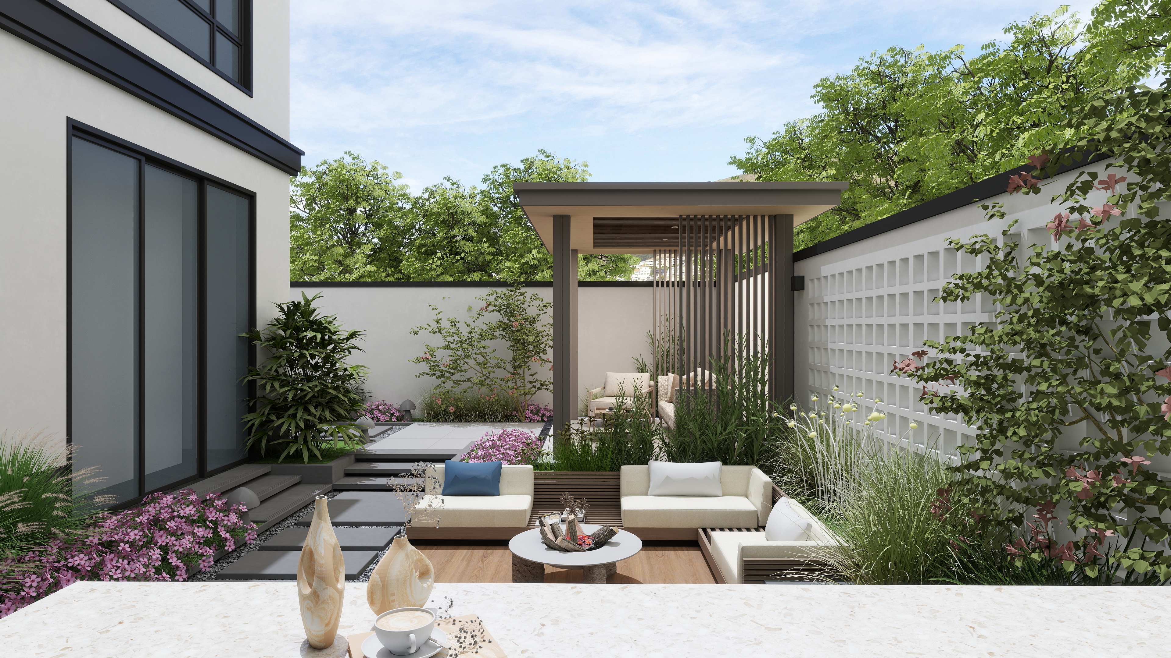 花园云设计-现代花园景观-装修设计方案