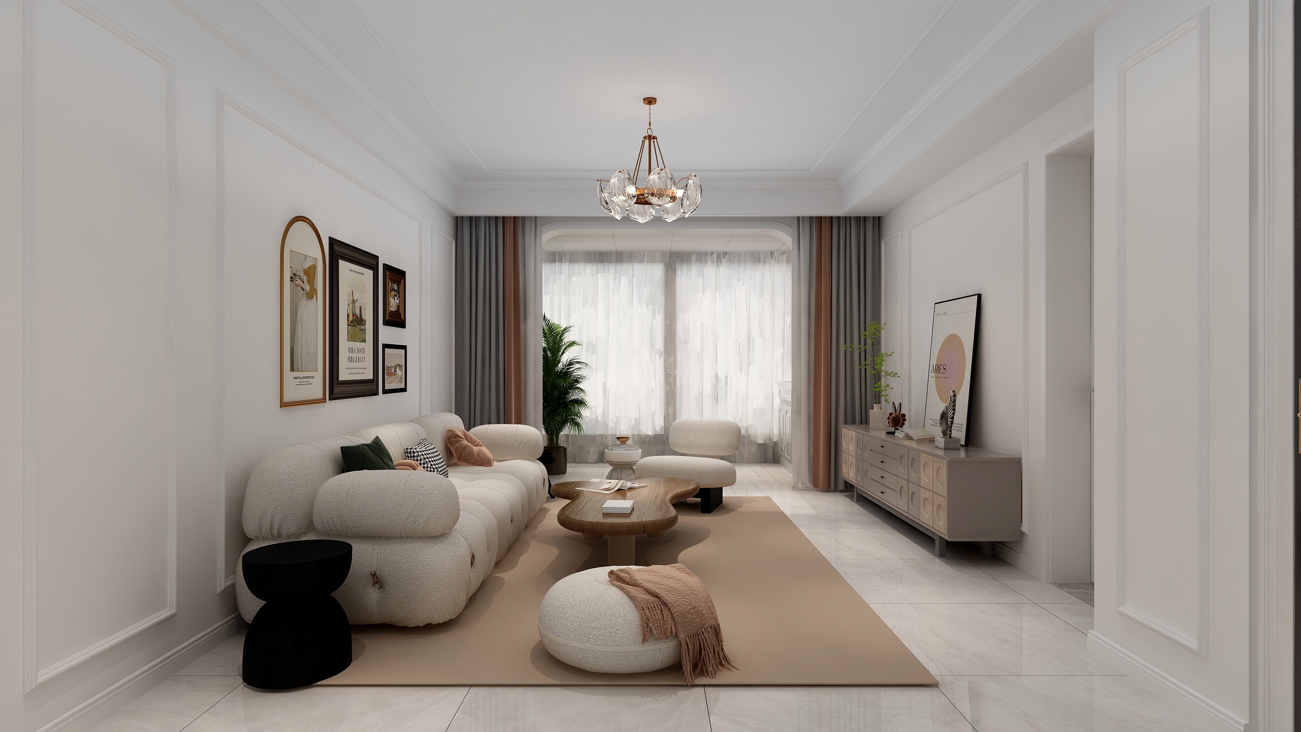 连瑞雪-简约美式140m²四居装修效果图