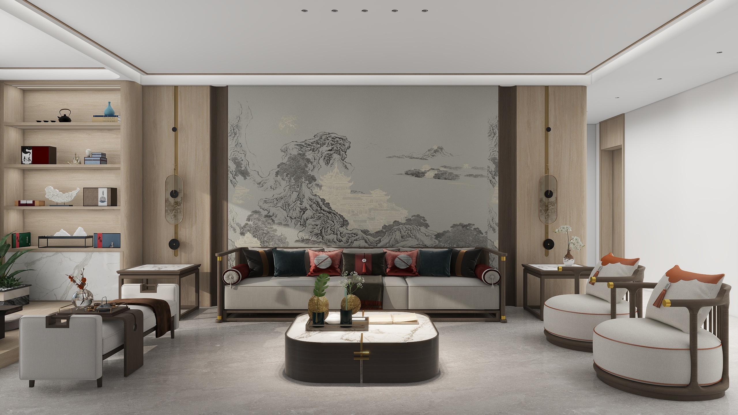 秦垚-现代中式260²大平层-装修设计方案