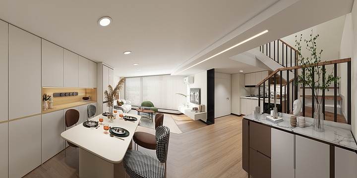 -黑白坊--西平新地中心3号楼-奶油简约风-装修设计方案