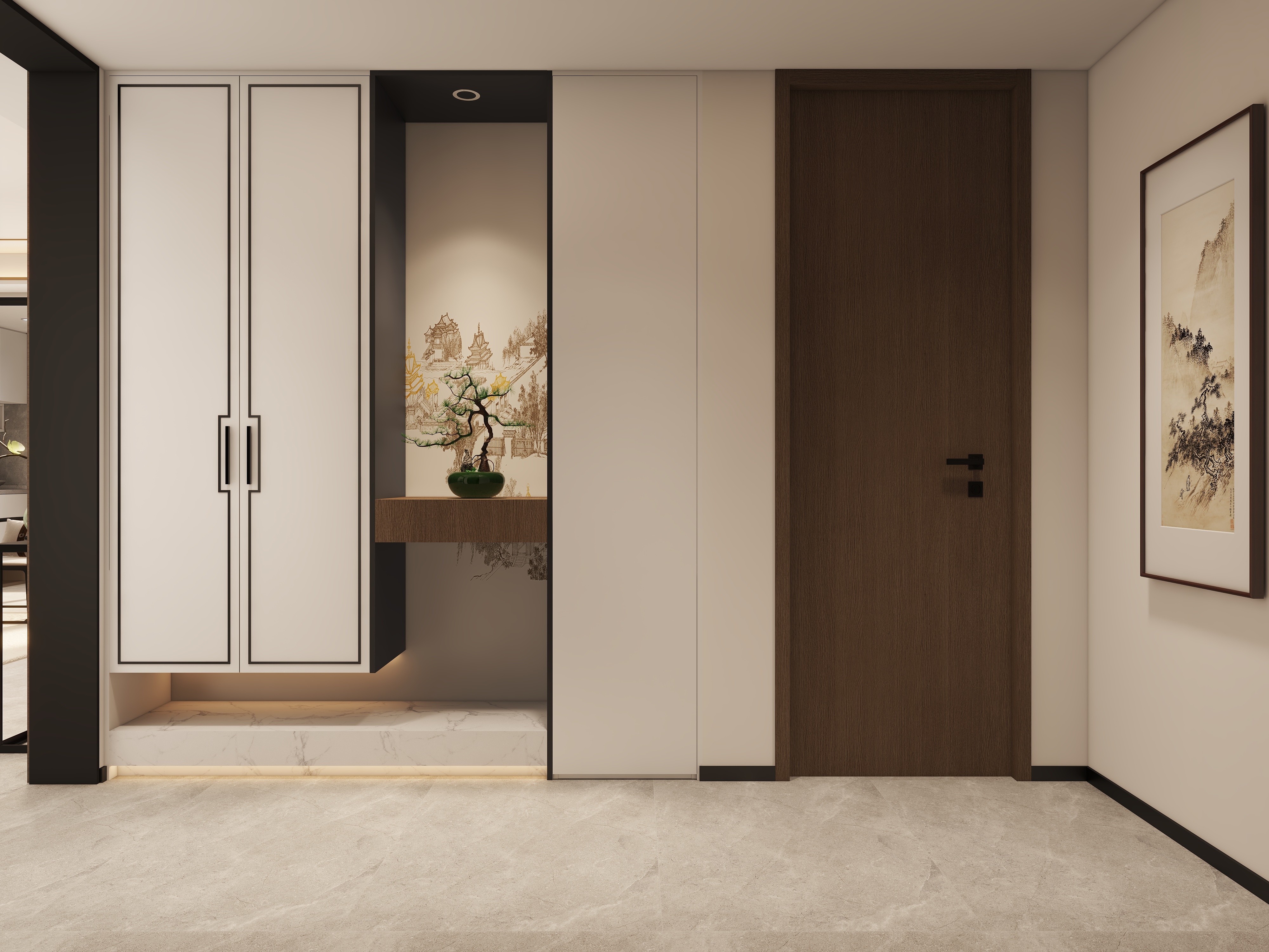 沐光|知行视觉设计工作室-阿东-新中式风格 -4室两厅152平装修效果图