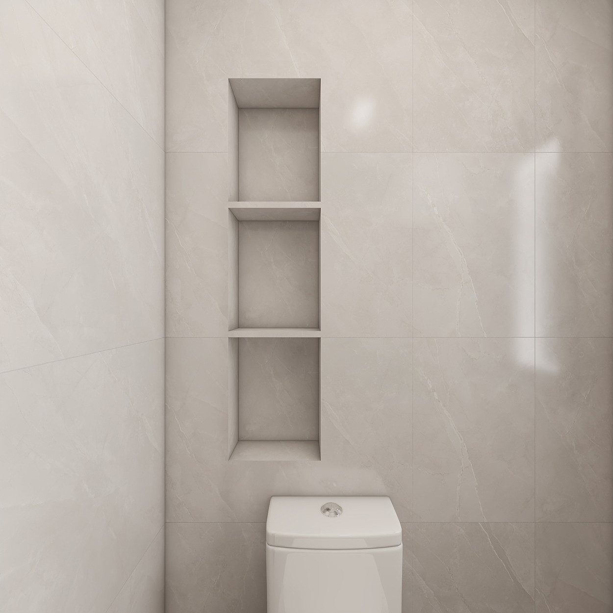 壹诺设计工作室-87㎡3室-现代简约 一层卫生间装修效果图第3张