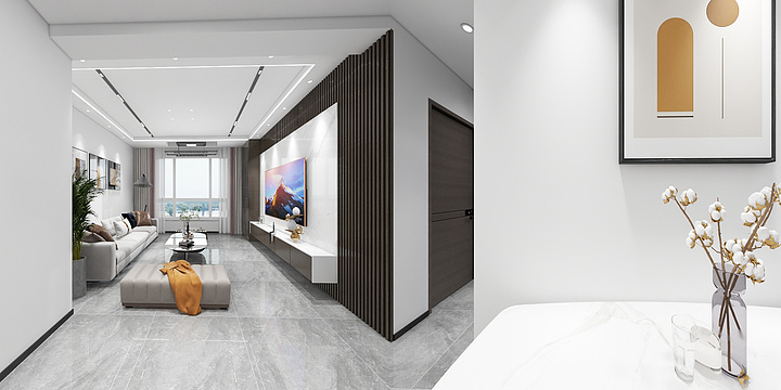 设计师~小时-天庆蓝色港湾88㎡2室-装修设计方案