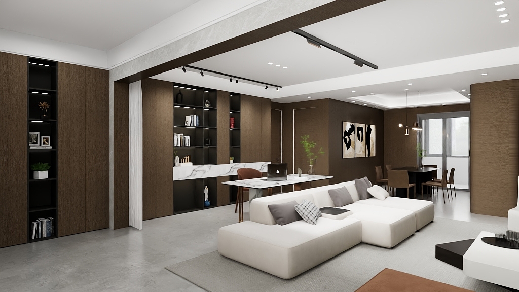 陈子不吃橙子-招商保利臻境-178意式黑木调-装修设计方案