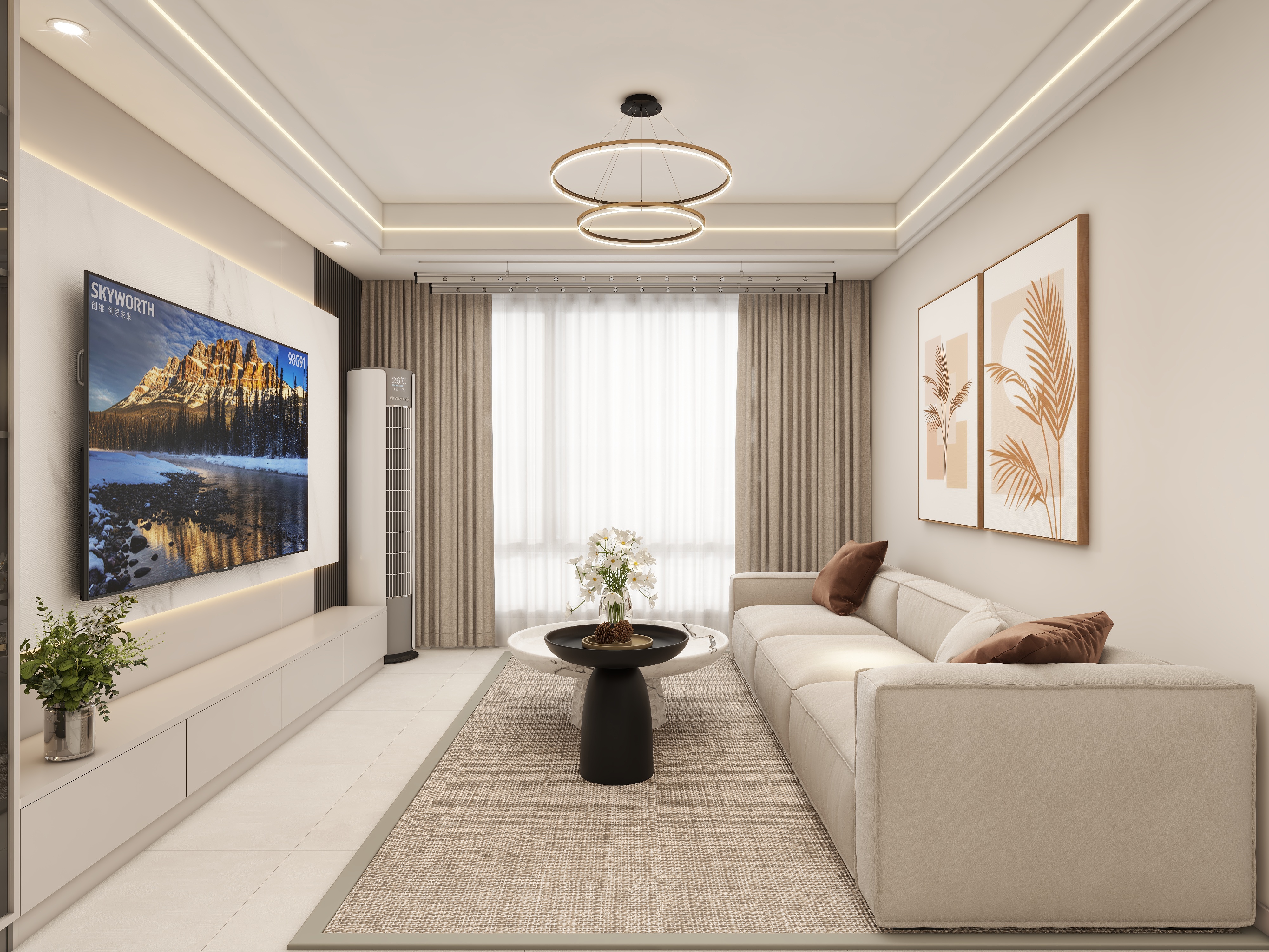 壹诺设计工作室-现代装修效果图