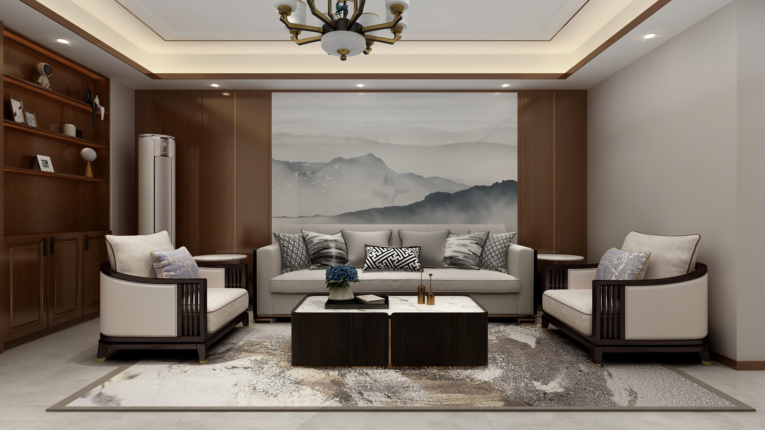 连瑞雪-新中式109m²三居-装修设计方案