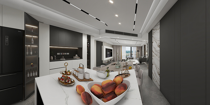 朱小锋设计师GPfP-蜀彩珵昀府14-202效果图改-装修设计方案