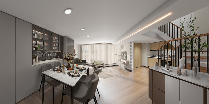 -黑白坊--西平新地中心3号楼-现代简约风-装修设计方案