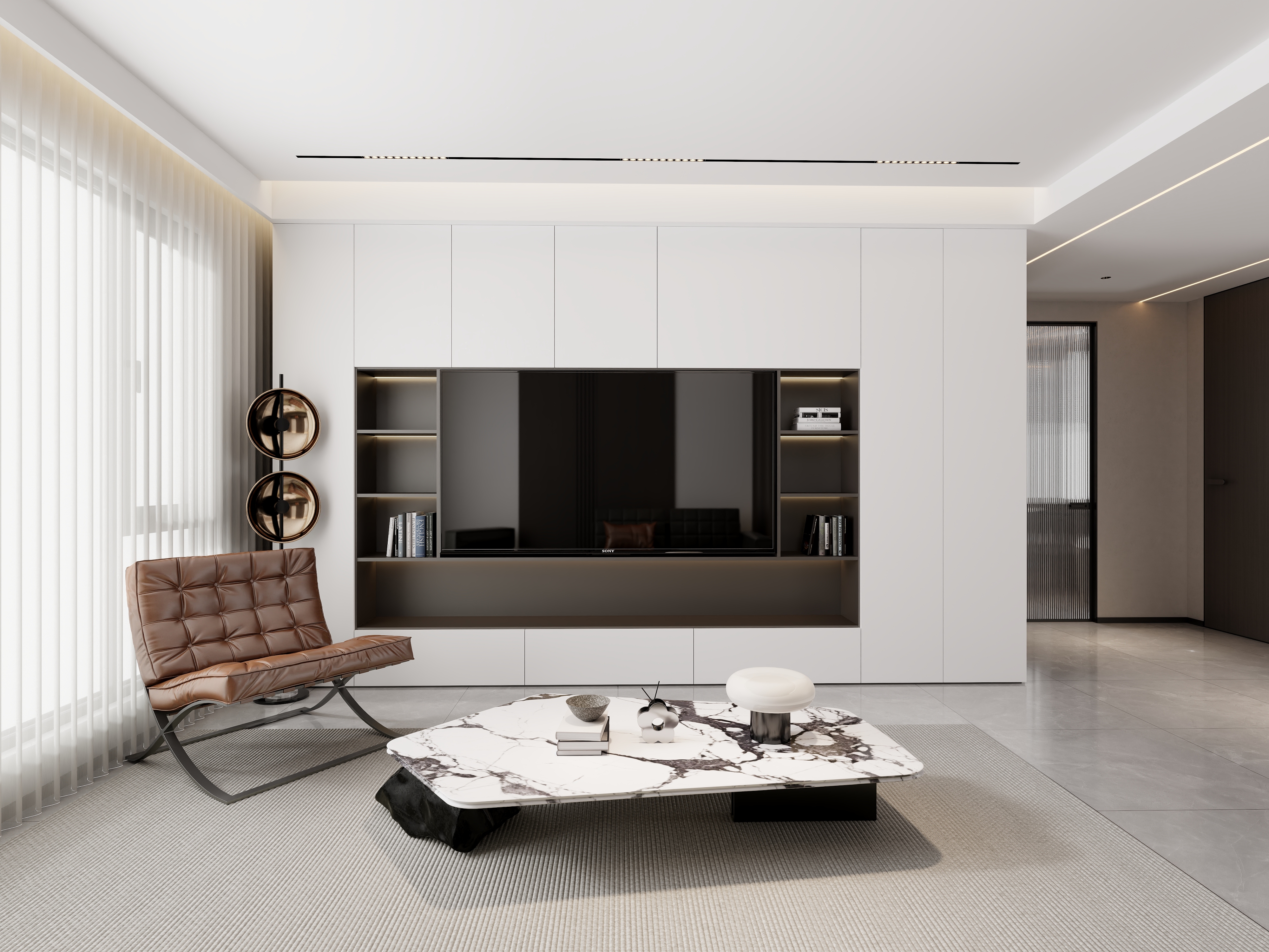 清晨空间设计-现代极简77.8两室两厅-装修设计方案