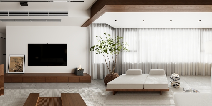 济宁小米装饰-山水间+中古-装修设计方案