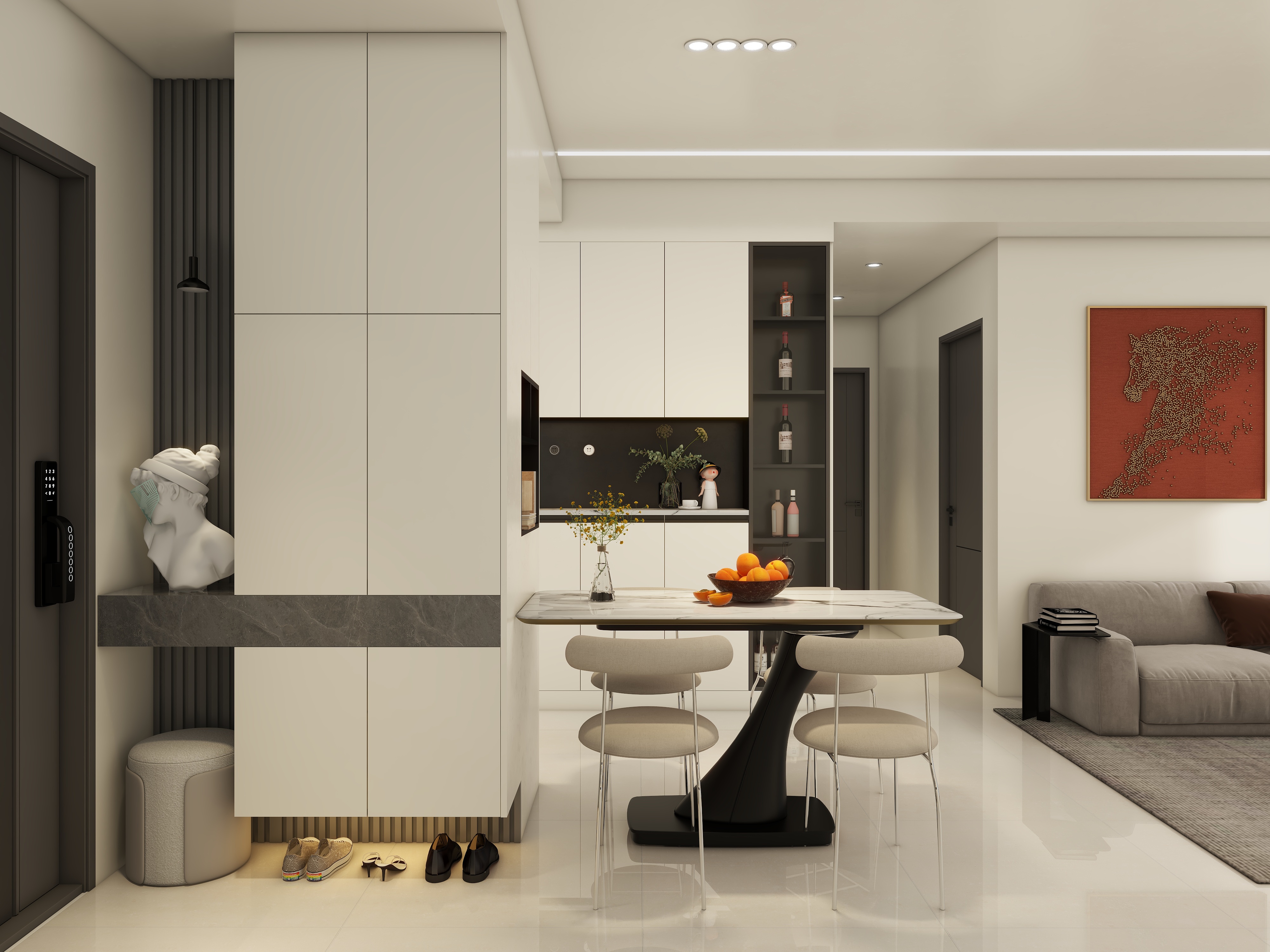 玟佰-现代简约83㎡3室-装修设计方案