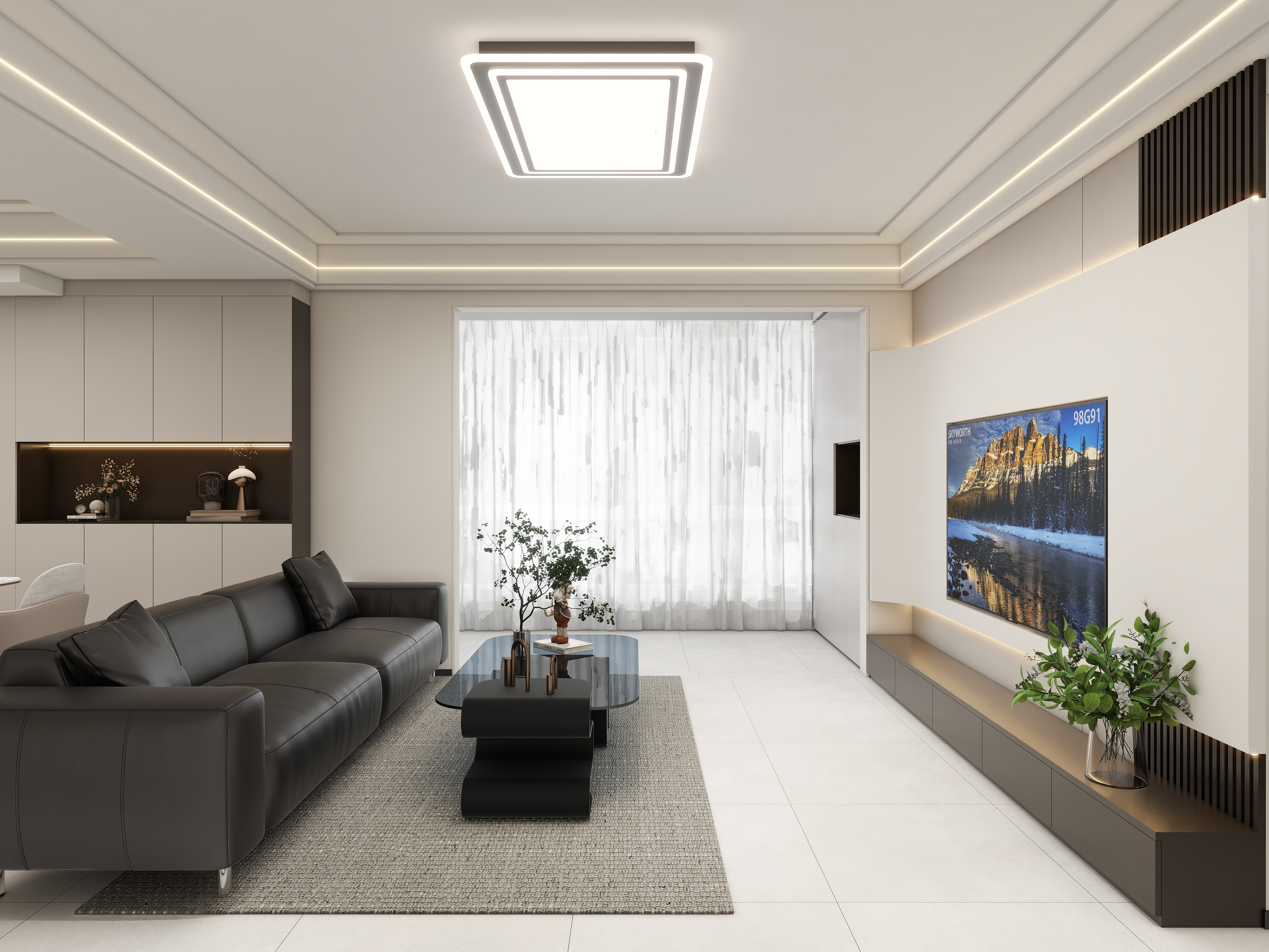 壹诺设计工作室-现代简约装修效果图