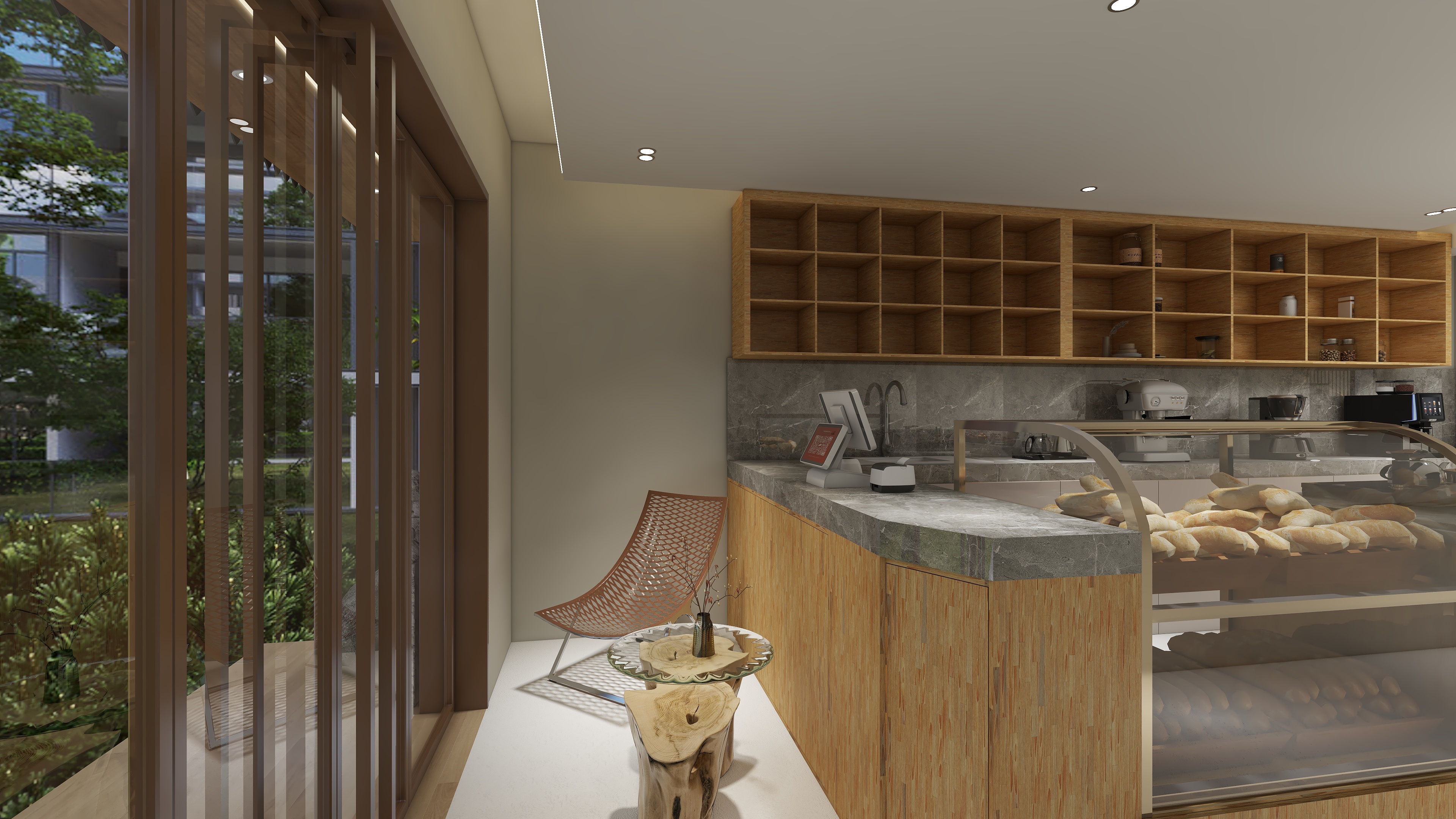 梦越室内设计-复式茶室-新中式-装修设计方案