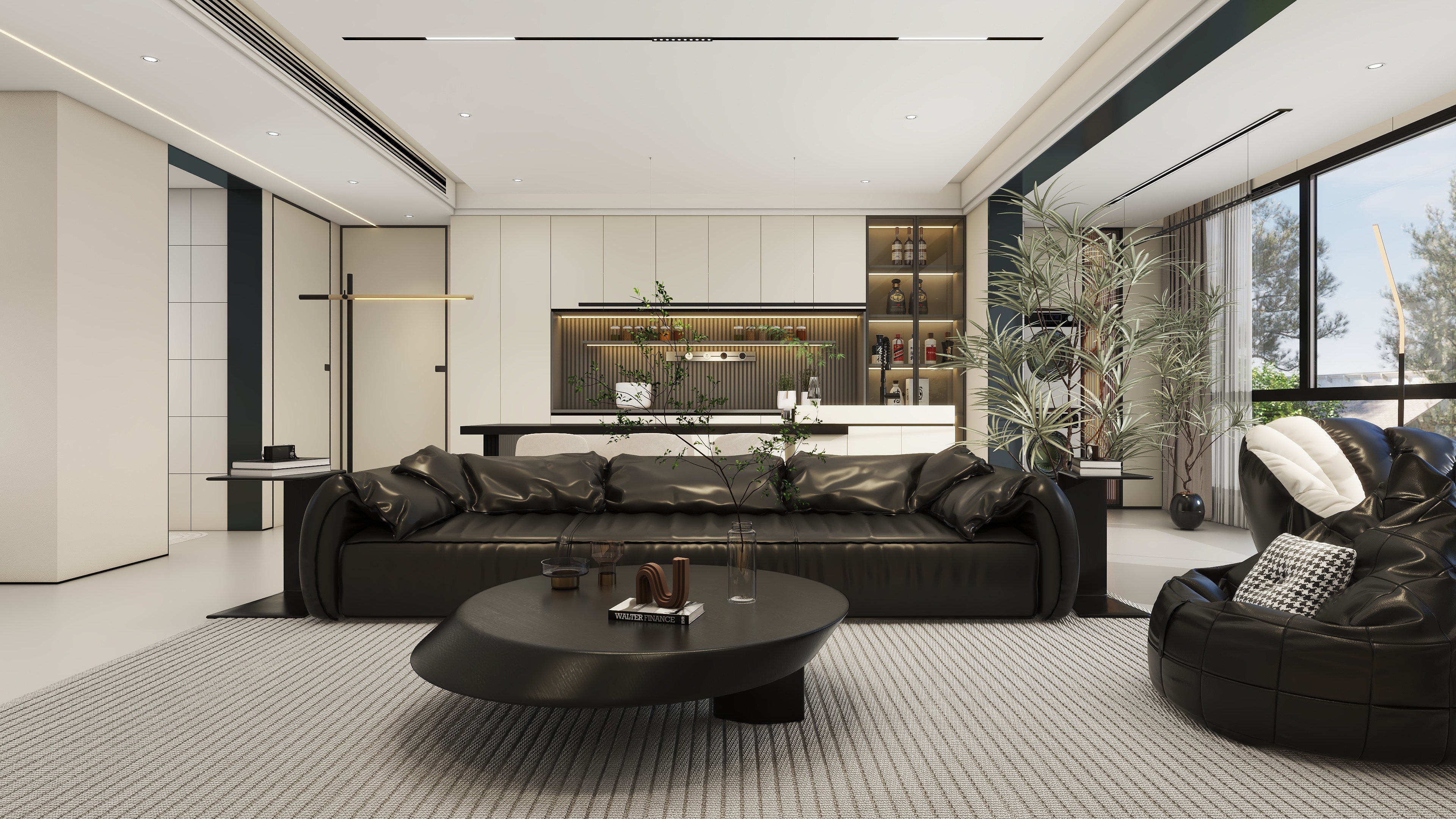 自由设计师-十二-怦然心动+139平三室超大横厅灰白极简风-装修设计方案