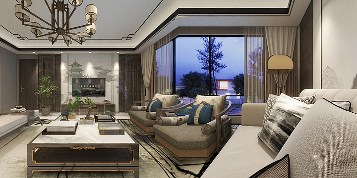 奋斗的云-新中式设计-装修设计方案