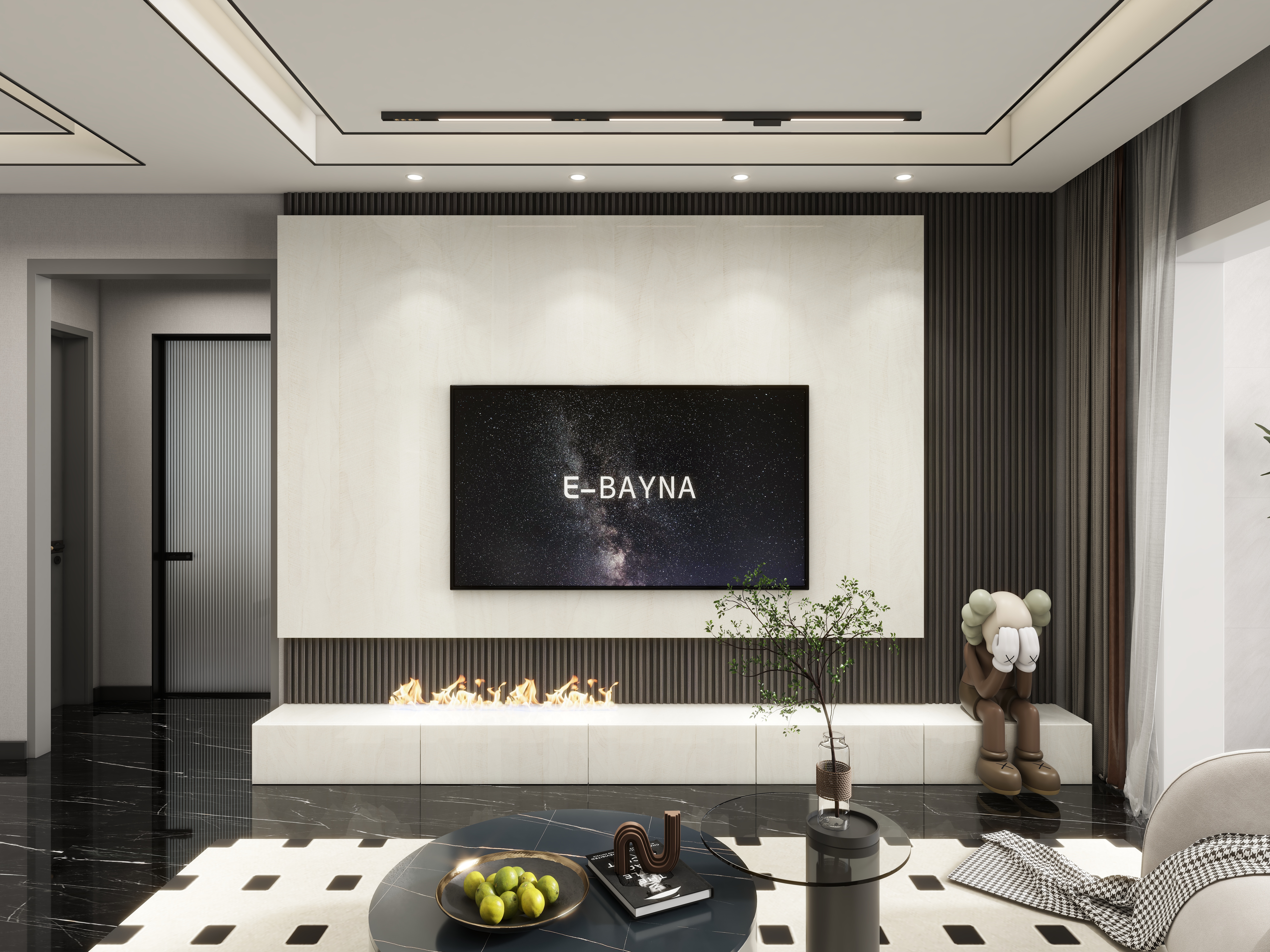 艺雅丽-87平现代简约装修效果图