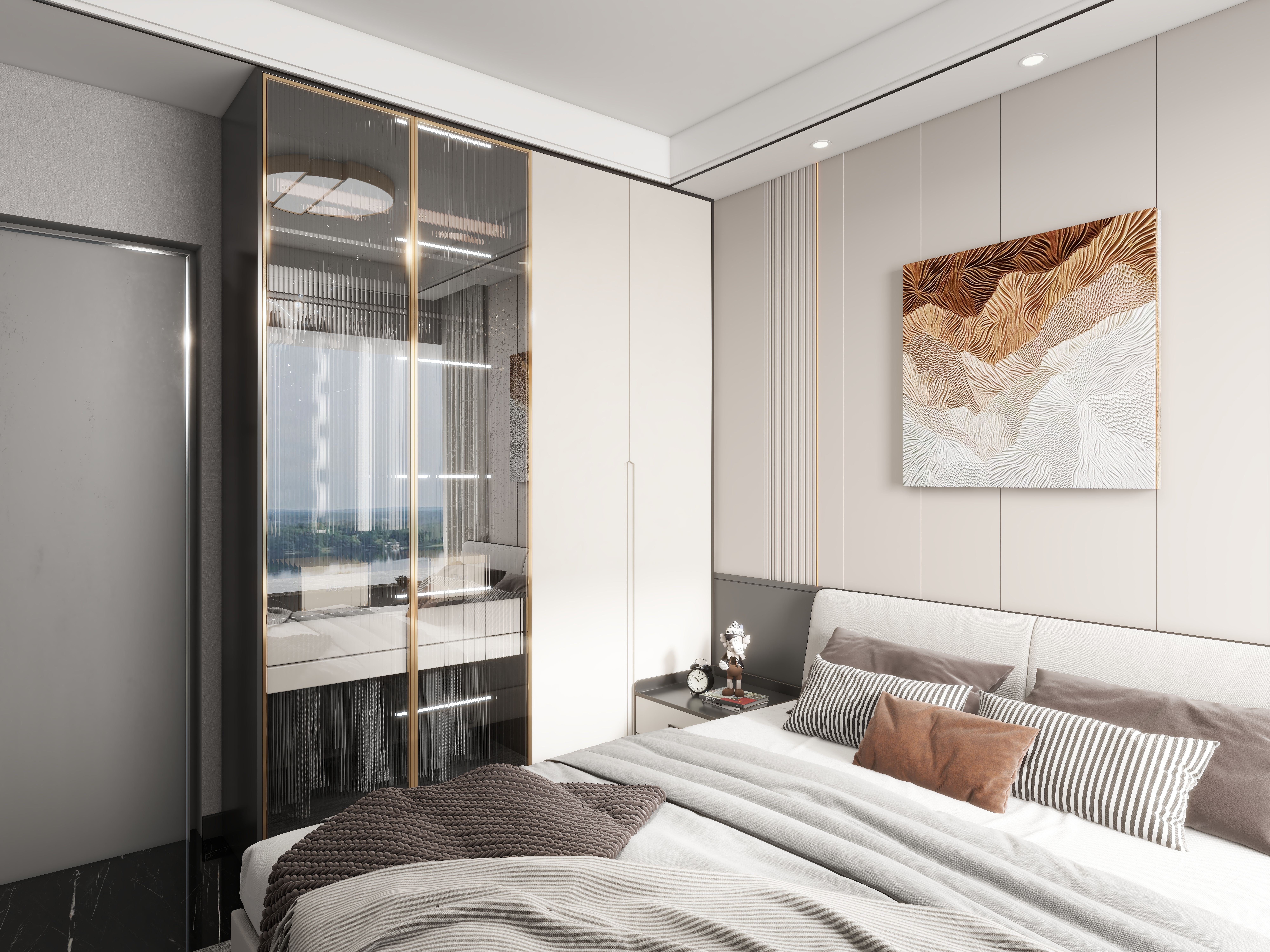 艺雅丽-87平现代简约 装修效果图